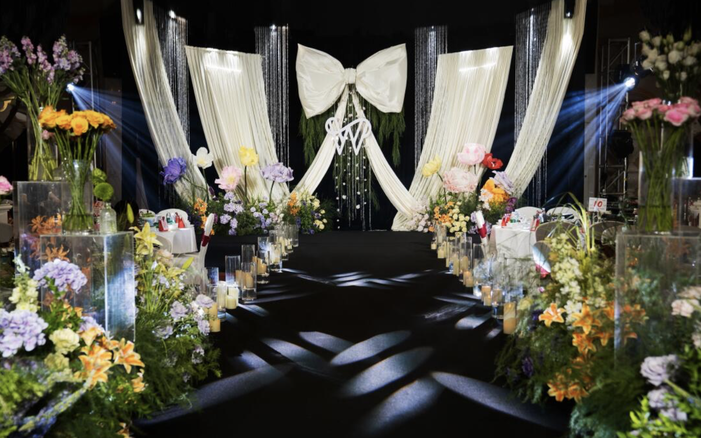 甜妹必看的婚礼场景丨大蝴蝶结韩式婚礼布置