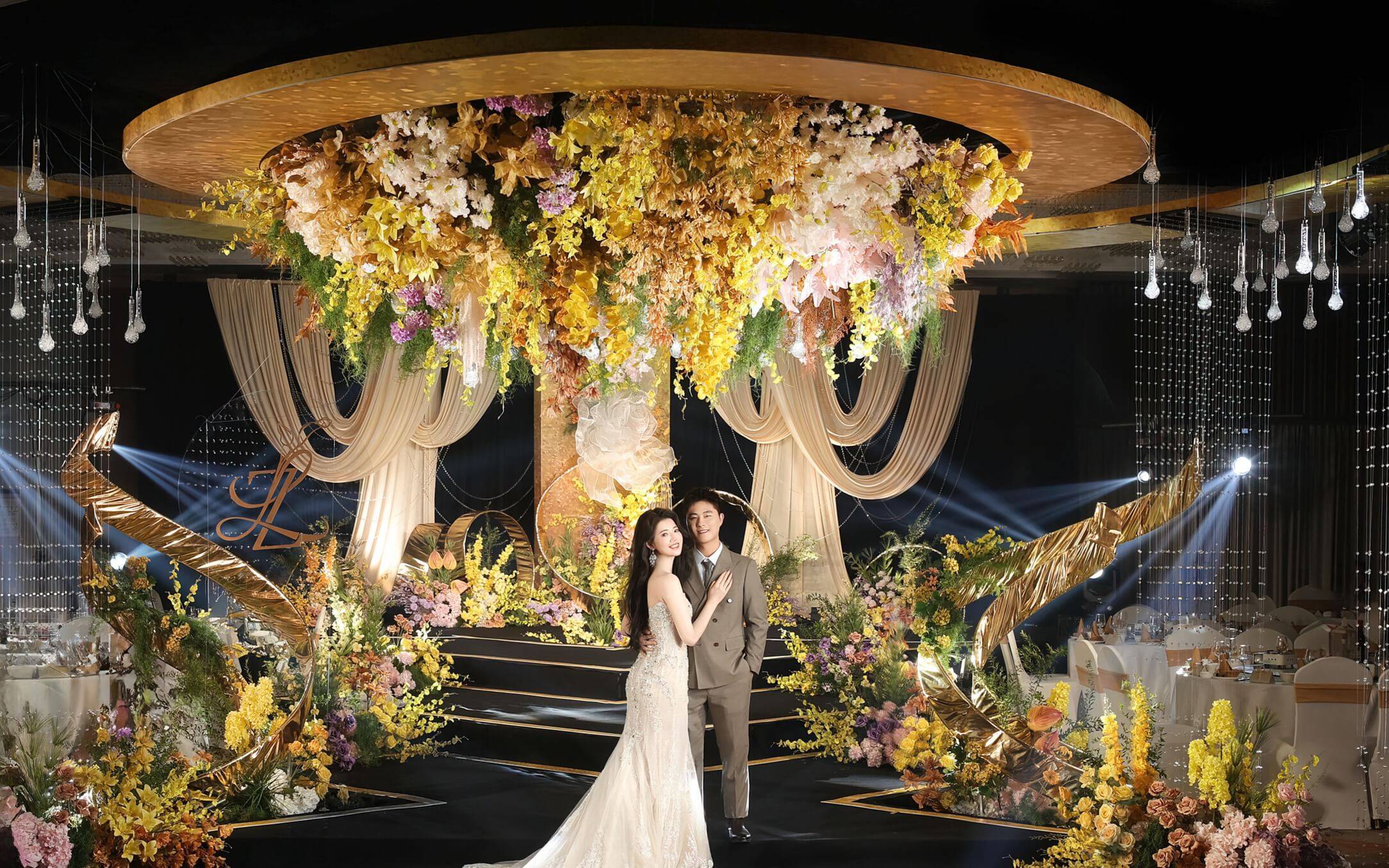 黑金色新中式小众婚礼