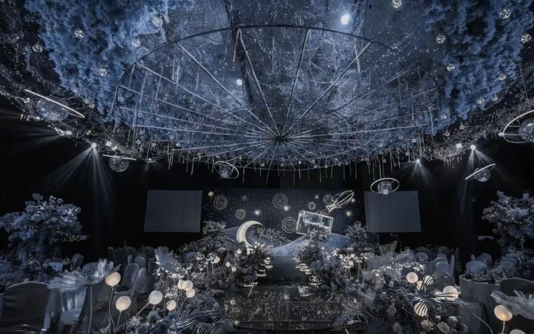蓝色星空系婚礼，万丈星河，无限宇宙