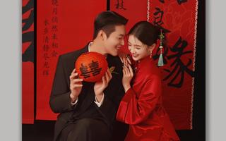 哇哦❗️00后的新中式喜嫁婚纱照也太绝了吧🏮|