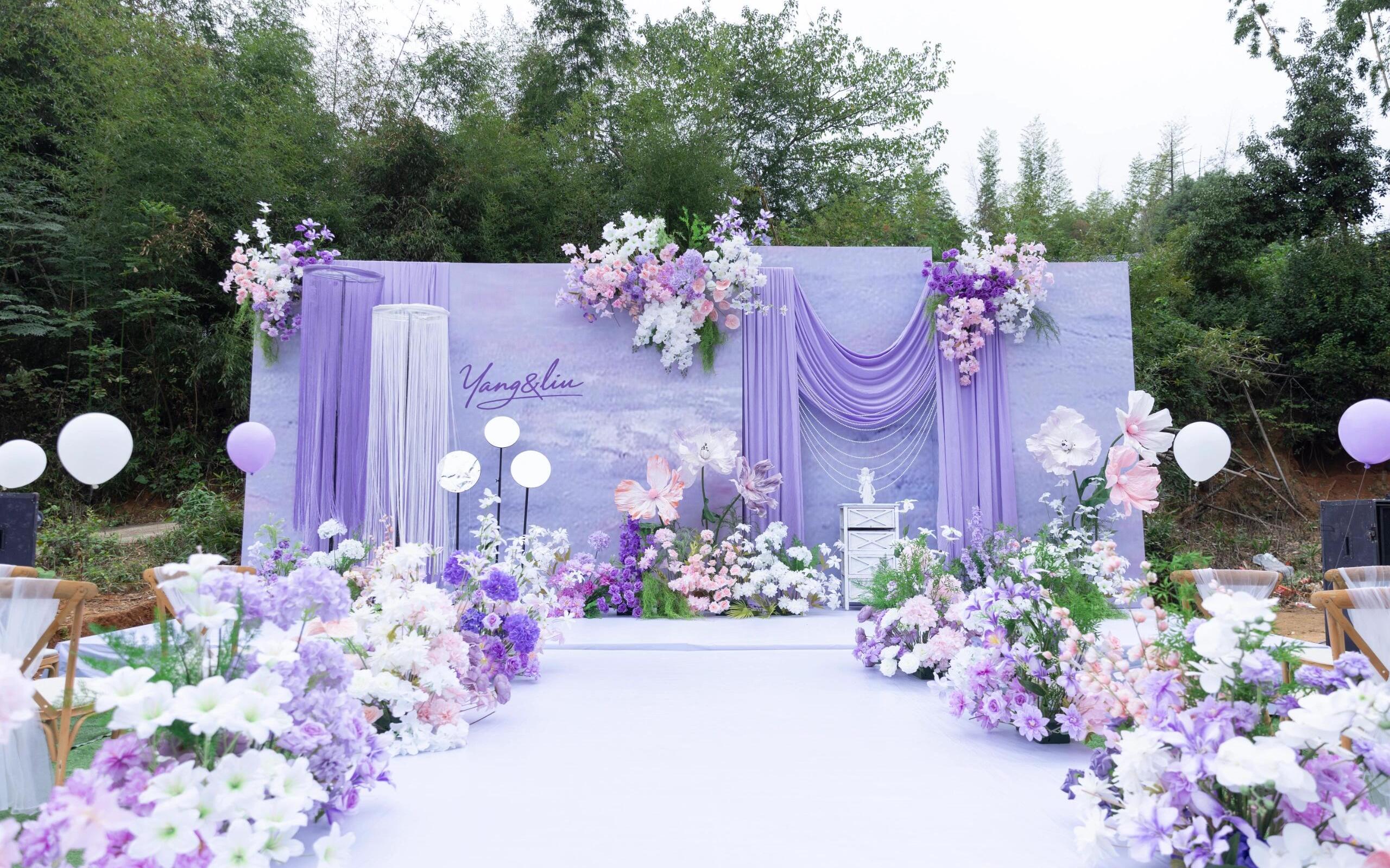臻愛婚禮｜戶外簡約紫色系婚禮