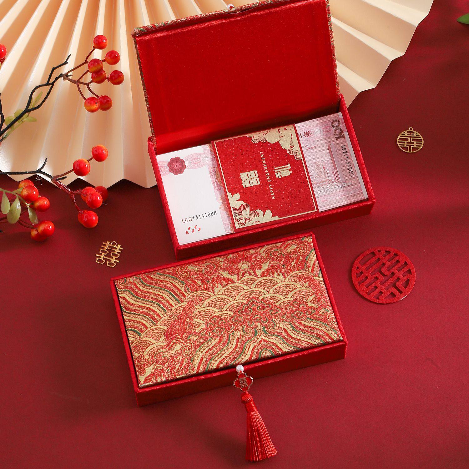 萬(wàn)元紅包盒 結(jié)婚訂婚敬茶禮金改口利是封