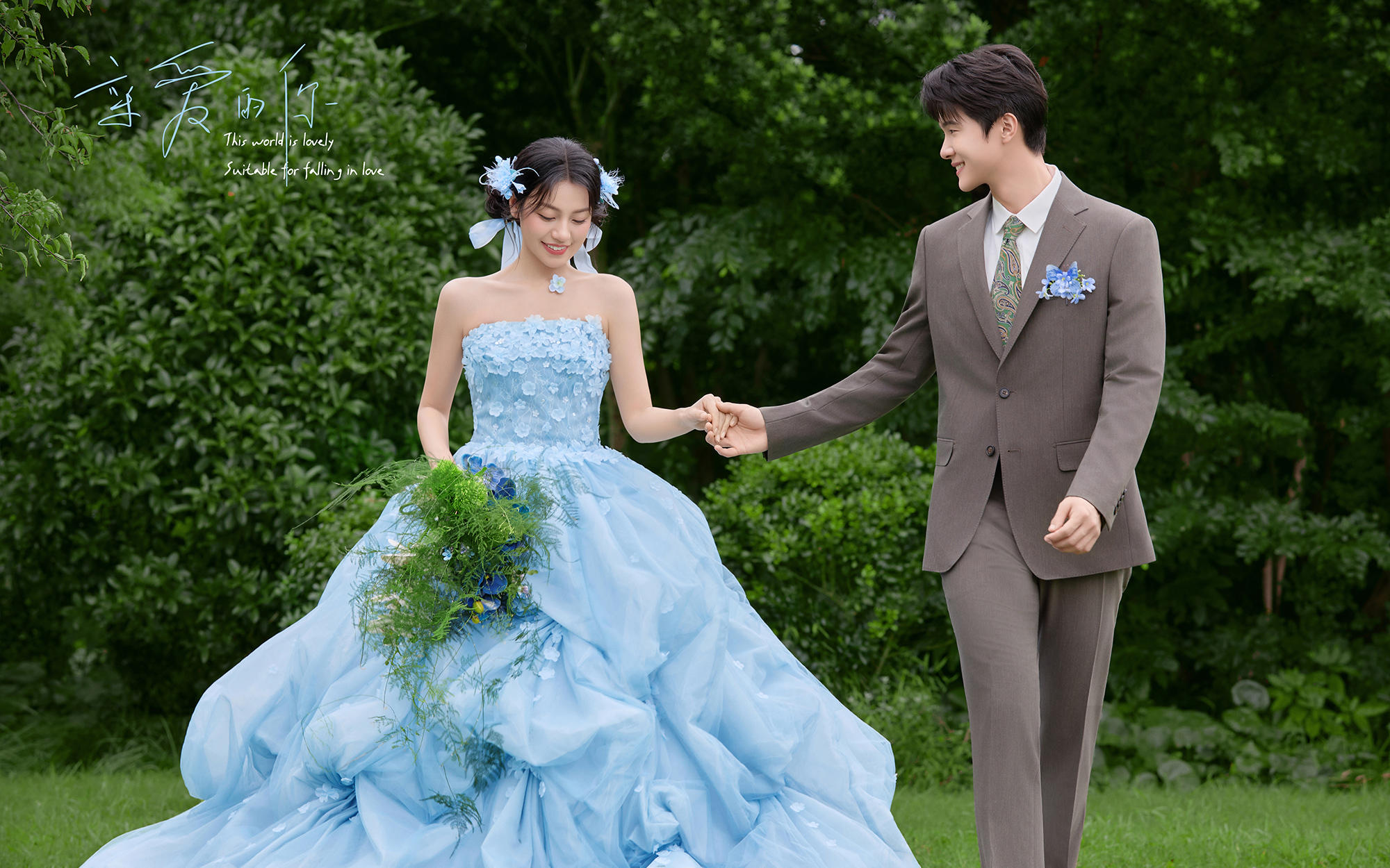 「样片研发」森系花神婚照💙本公主直接美到失语✨