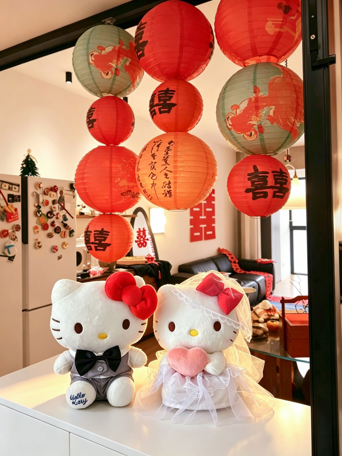 HelloKitty 结婚压床娃娃一对陪嫁抱枕公仔