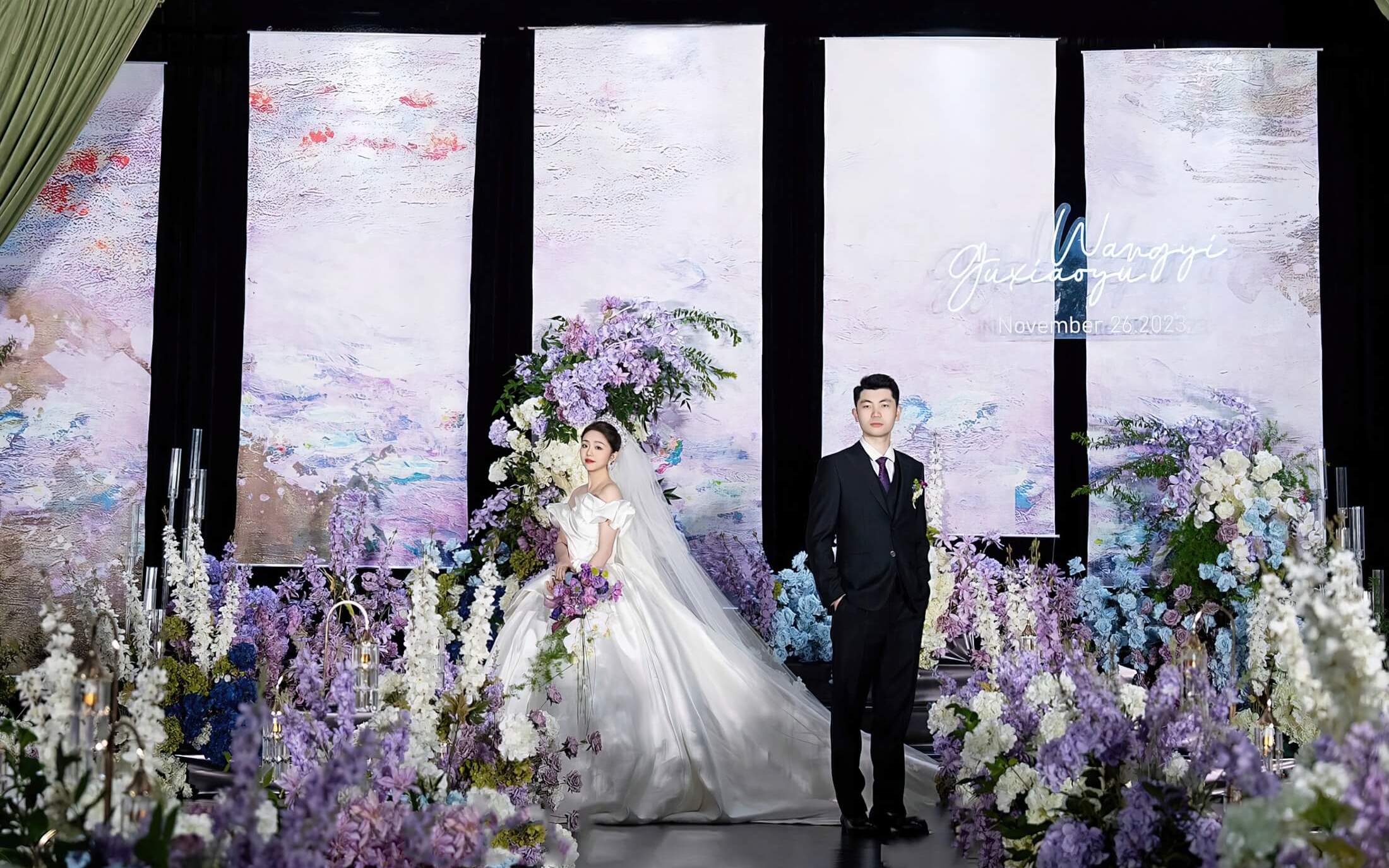【唯诺婚礼策划】紫色油画风小众婚礼