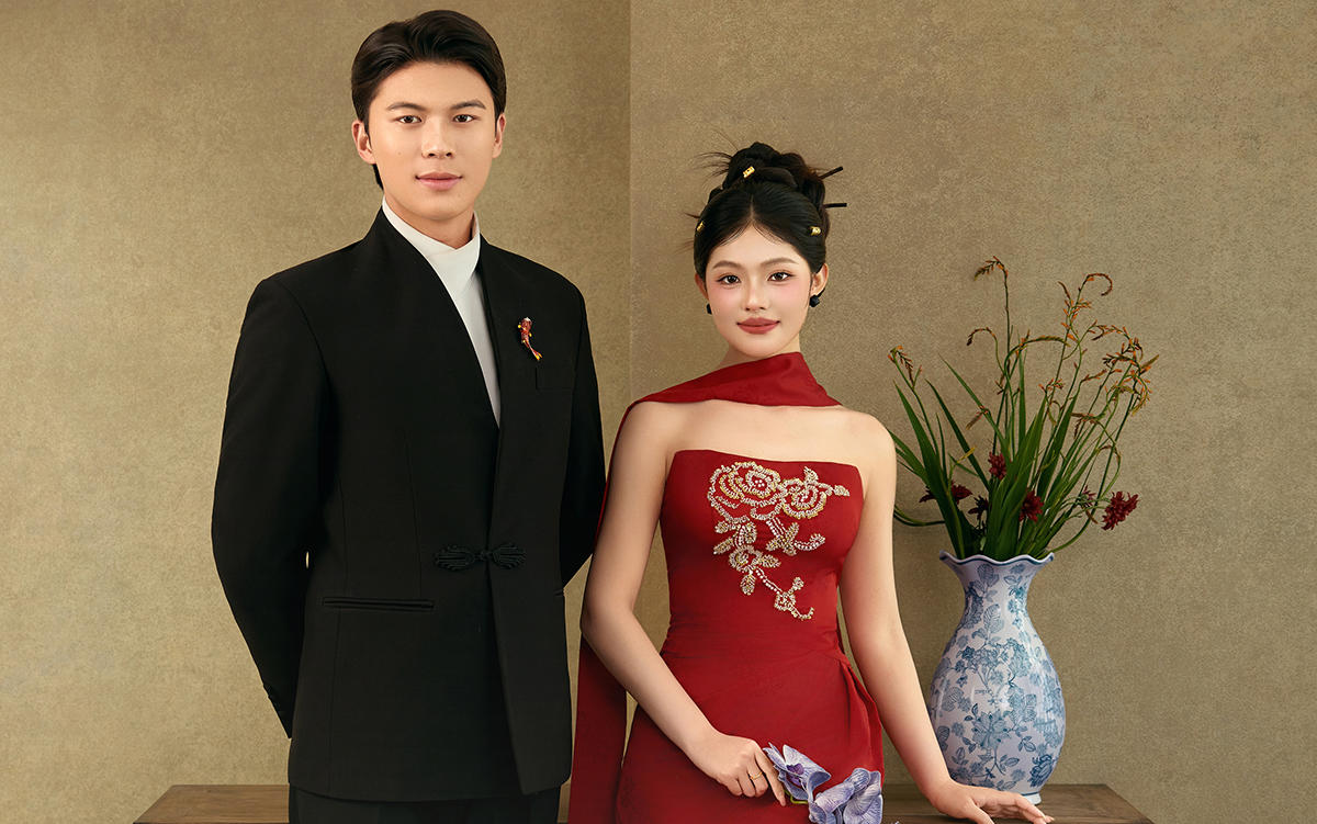 【森笙視覺(jué)】室內(nèi)中式工筆畫(huà)婚紗照