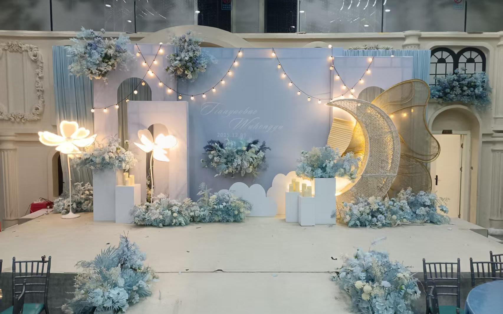 蓝色系韩式婚礼