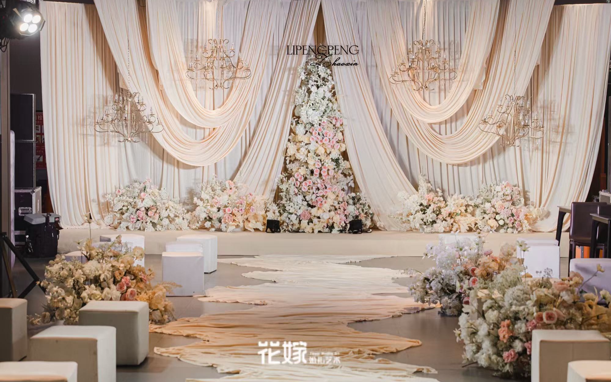 【花嫁婚礼】奶油香槟布幔婚礼
