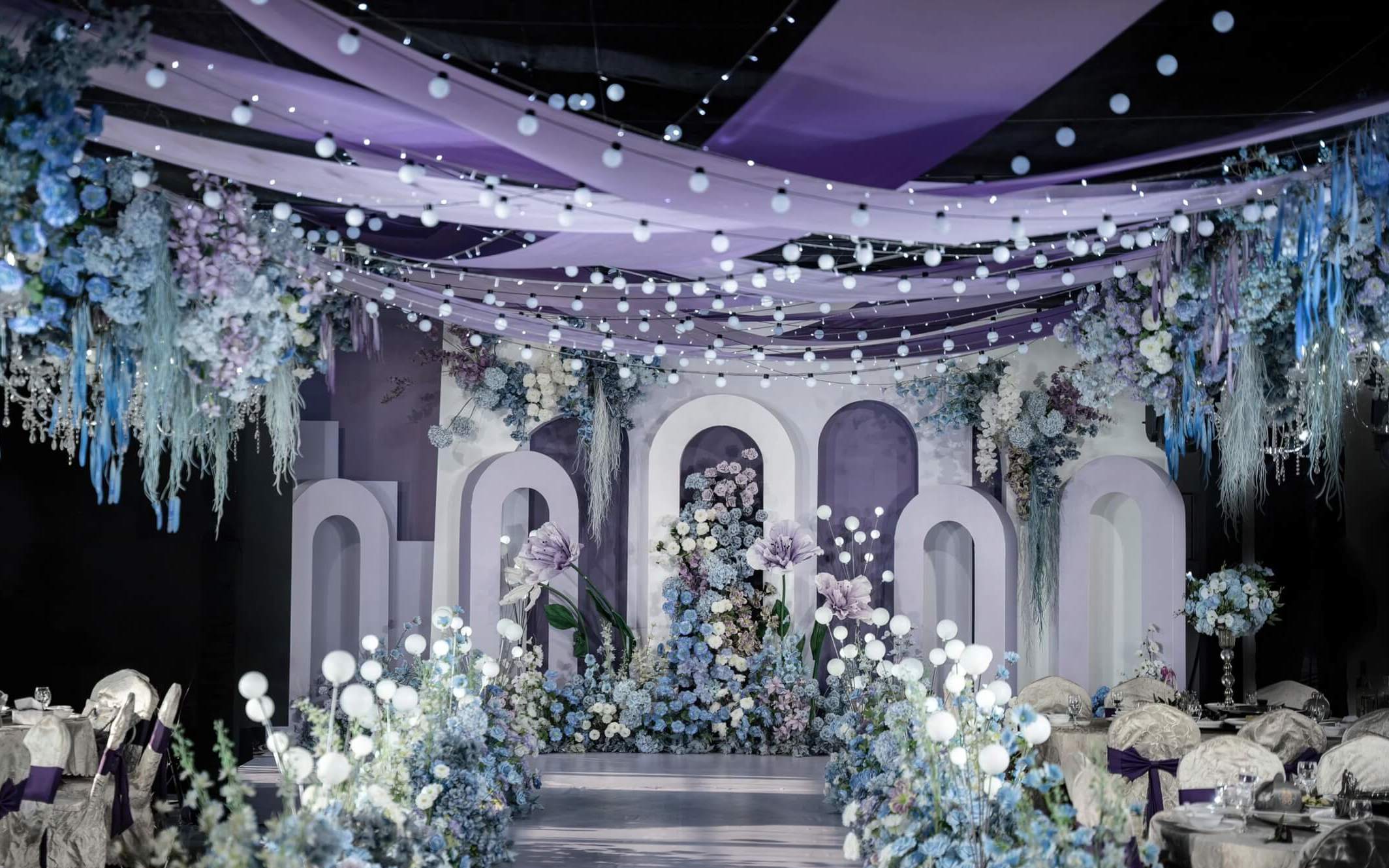 MEMO美慕|白紫色简约花园风婚礼