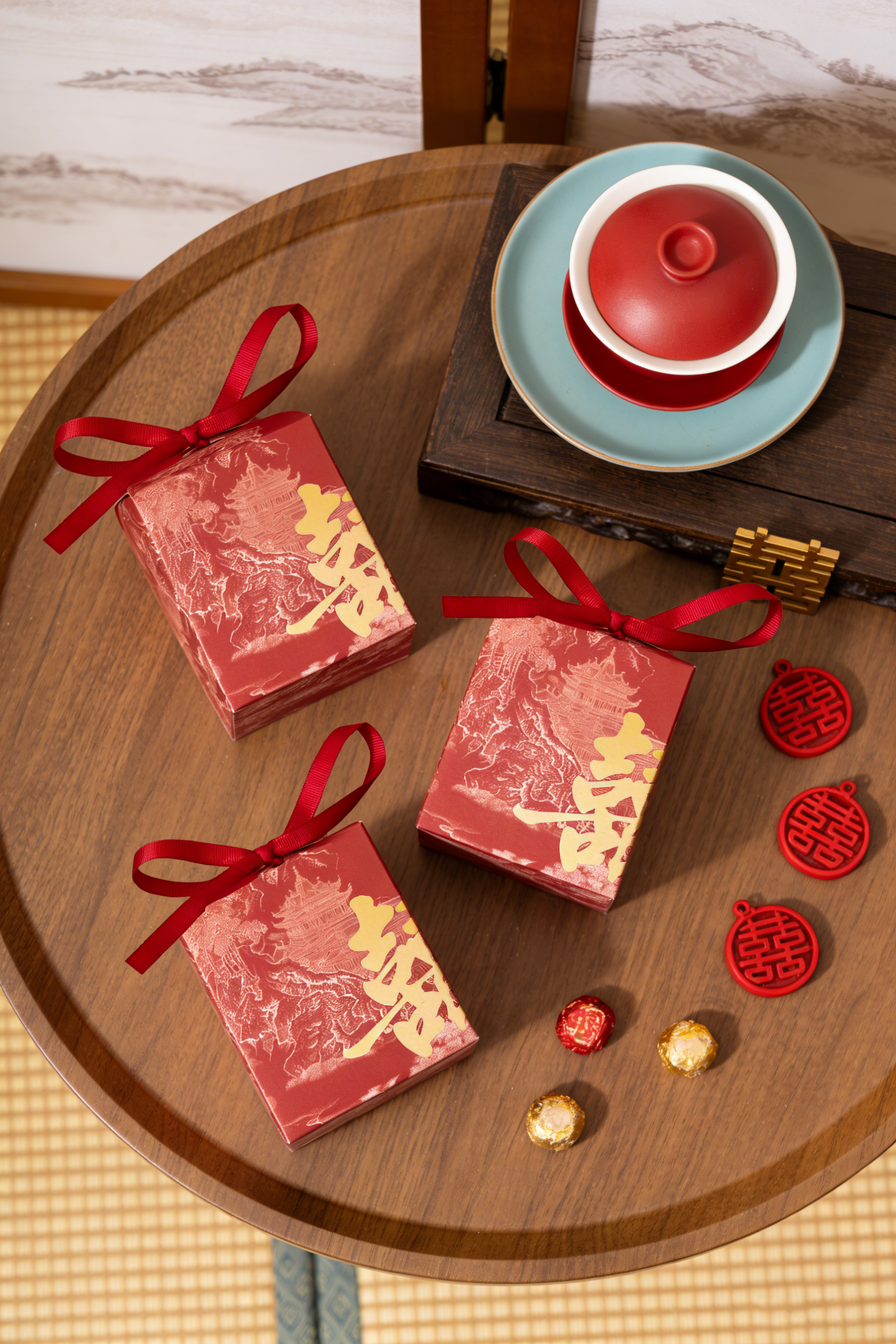 包好发货 喜糖成品红色喜字 喜糖+喜糖盒【成品喜糖不支持退换】