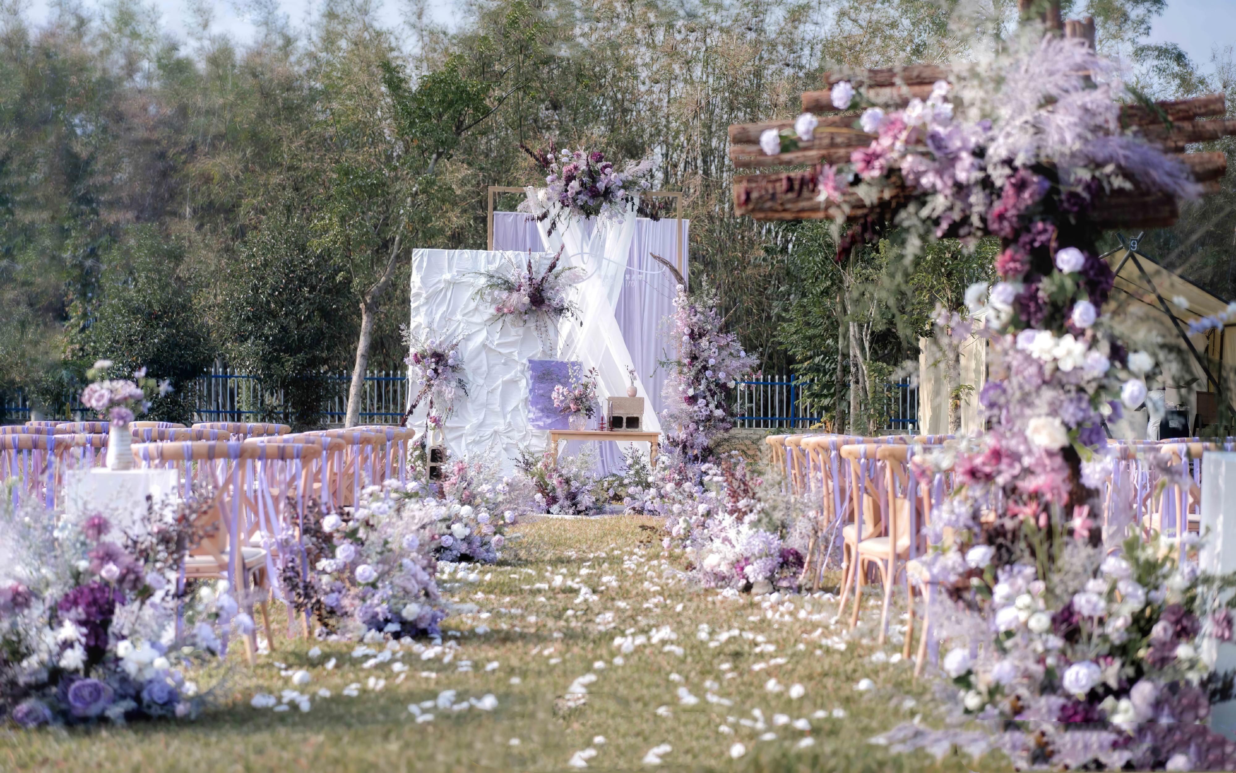 【婚礼策划】少女紫色系草坪婚礼+专属统筹管家