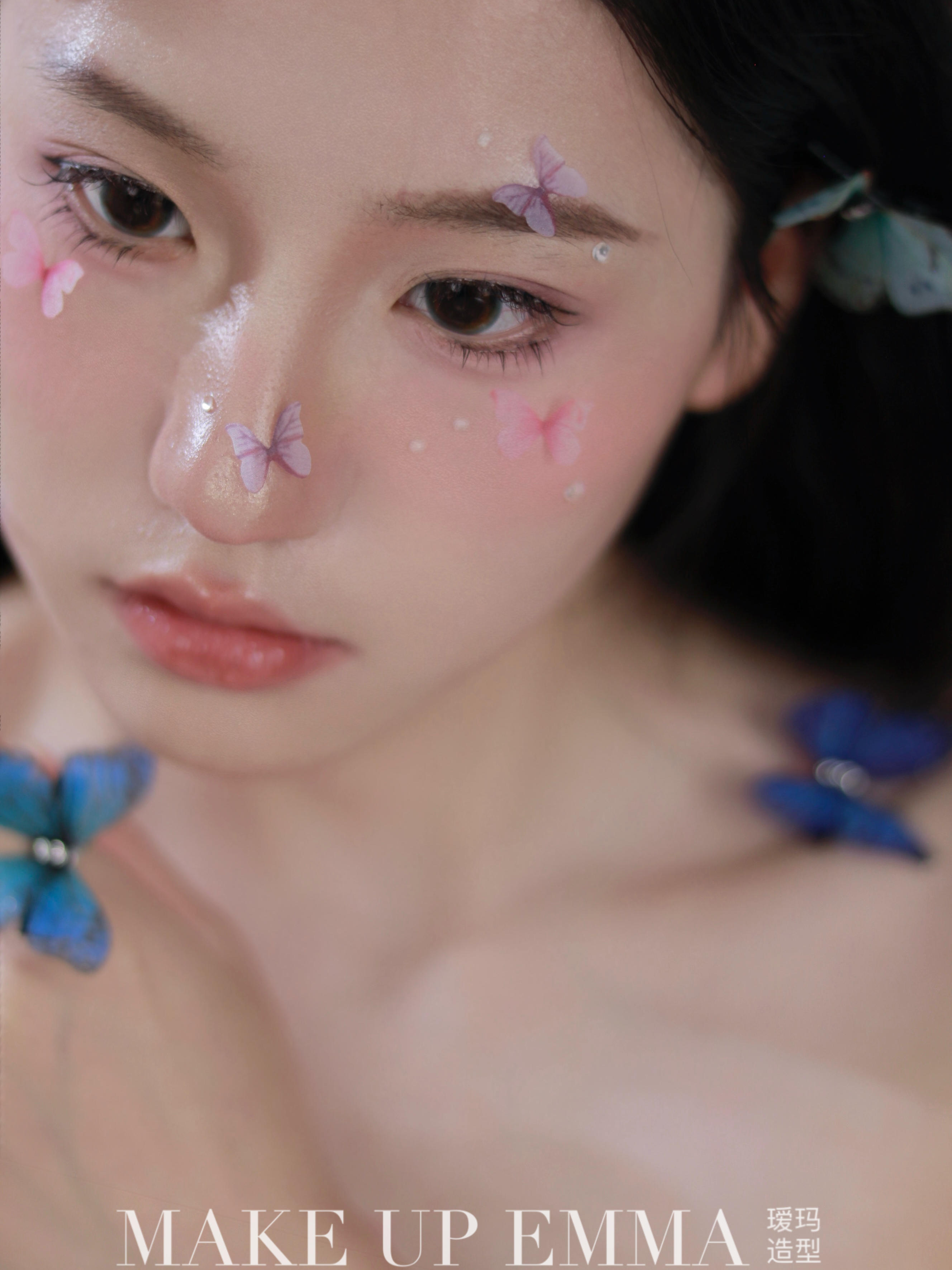 创意的蝴蝶妆面