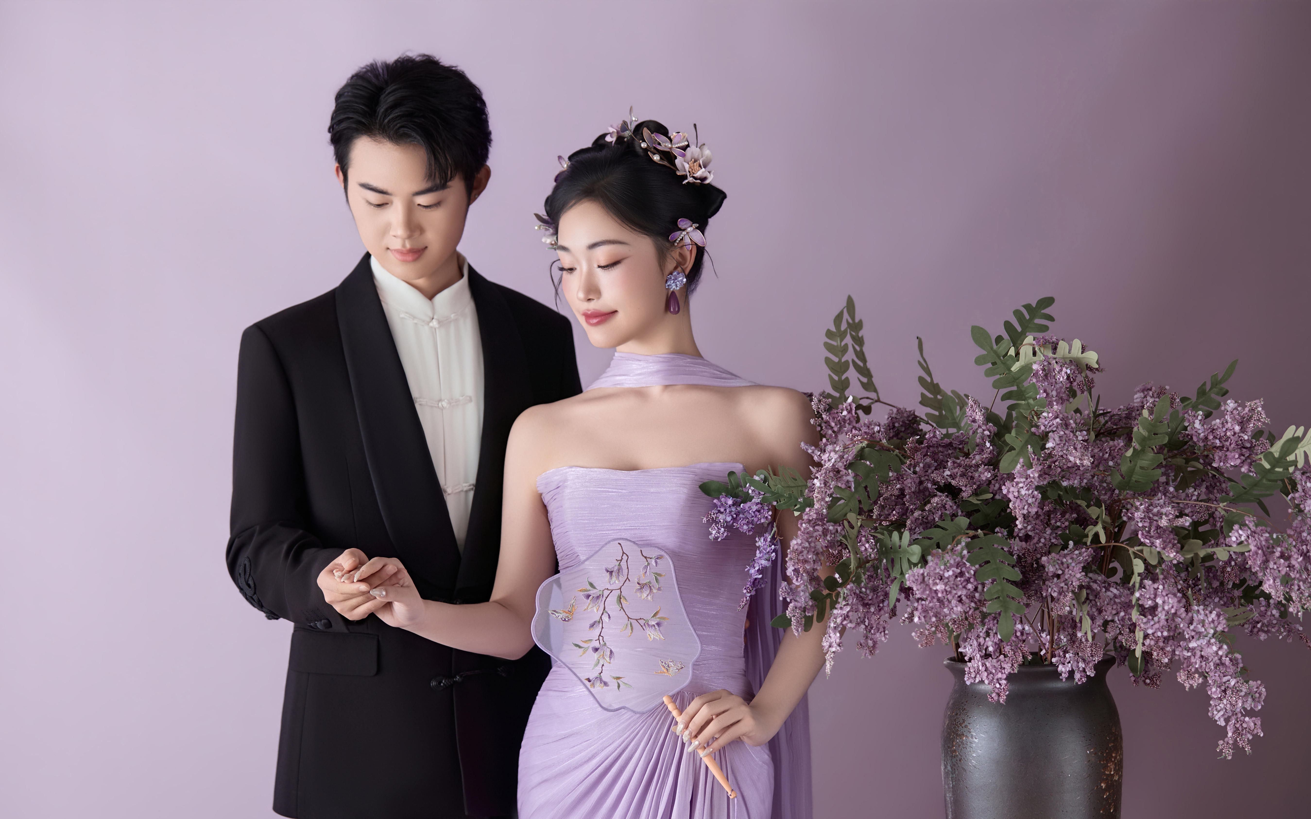 果然紫色很有韵味美紫色新中式