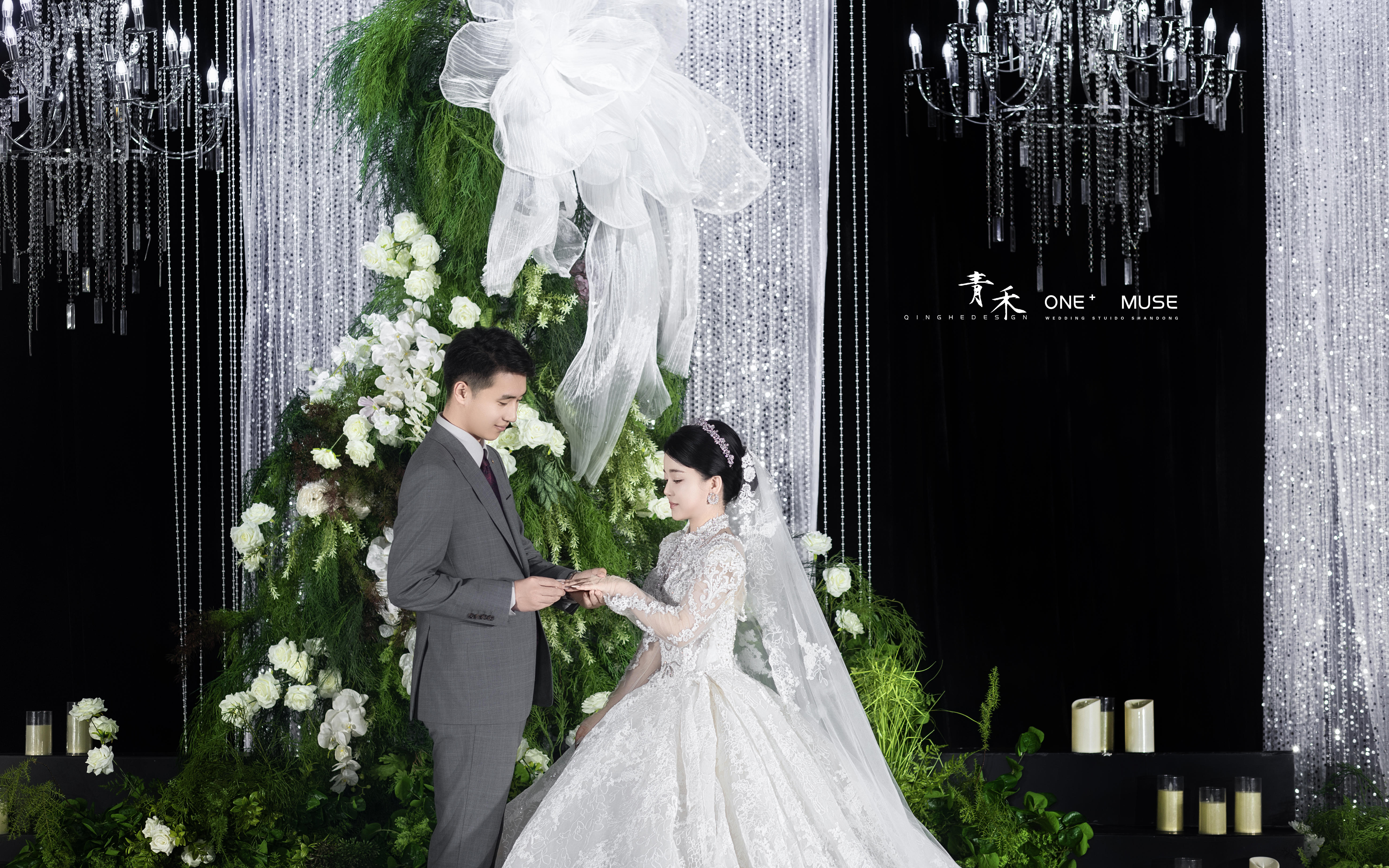 攬翠廳韓式白綠婚禮