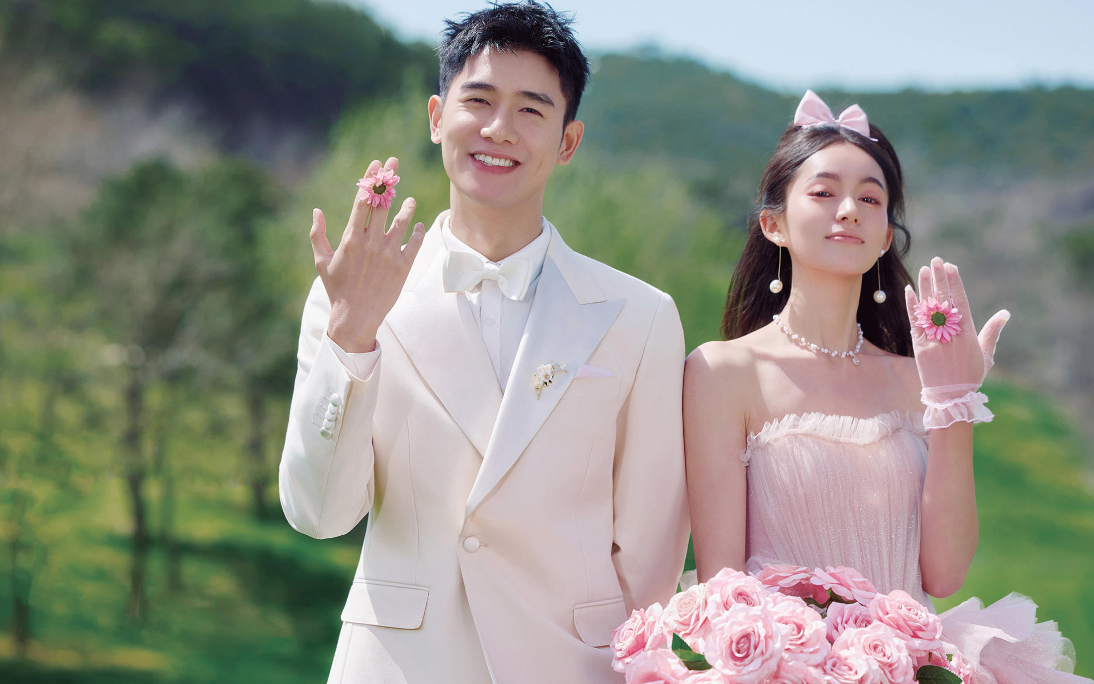 少女心爆棚 甜度滿分的小清新草坪婚紗照 