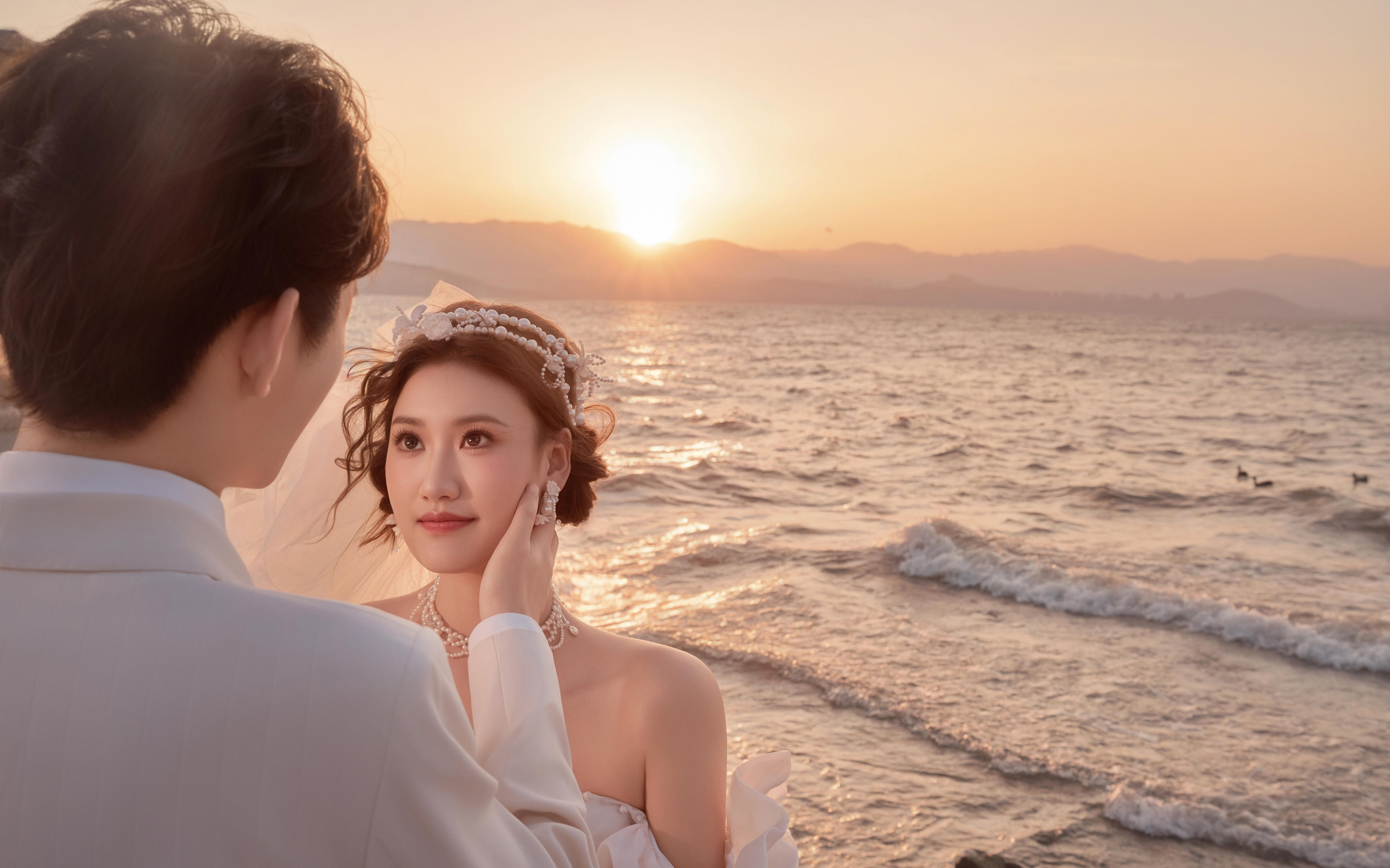 与海鸥共舞的婚纱照，私奔到苍洱的浪漫