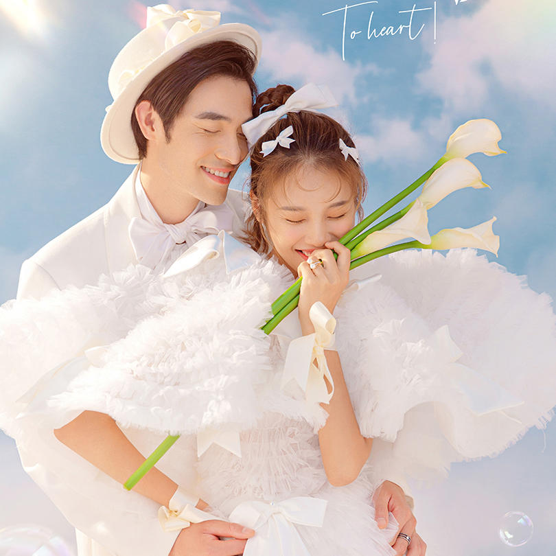 小清新婚照 | 室内就可以拍摄的蓝天白云！