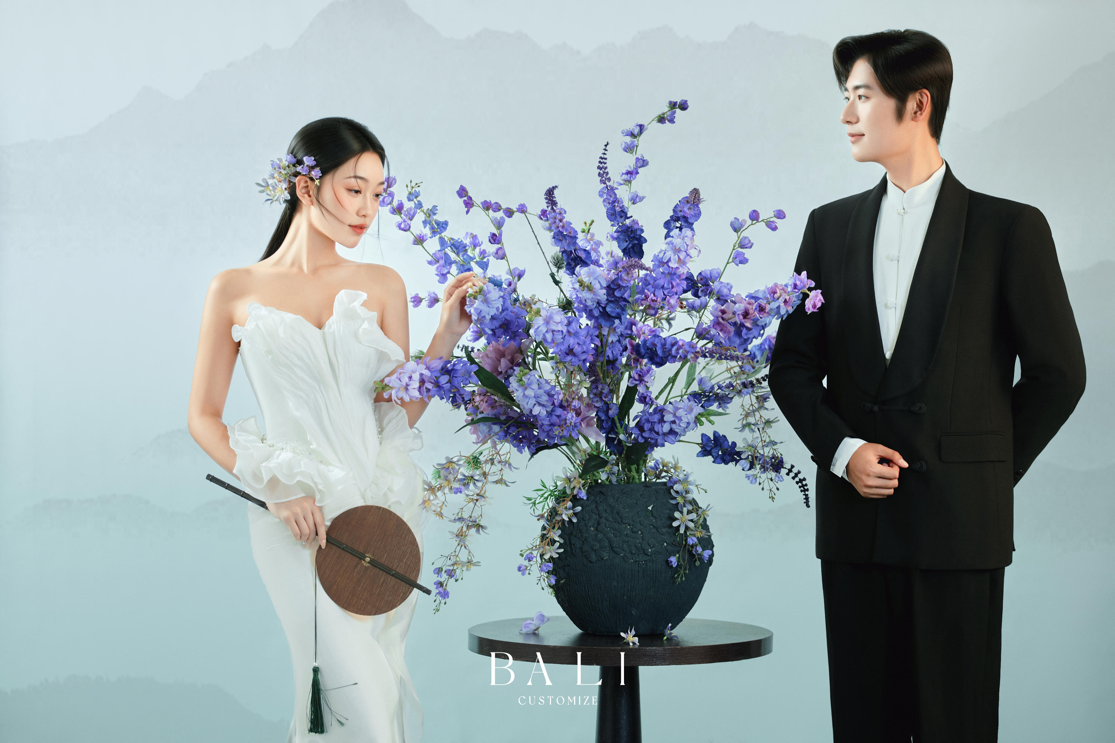 新中式水墨画风婚纱照