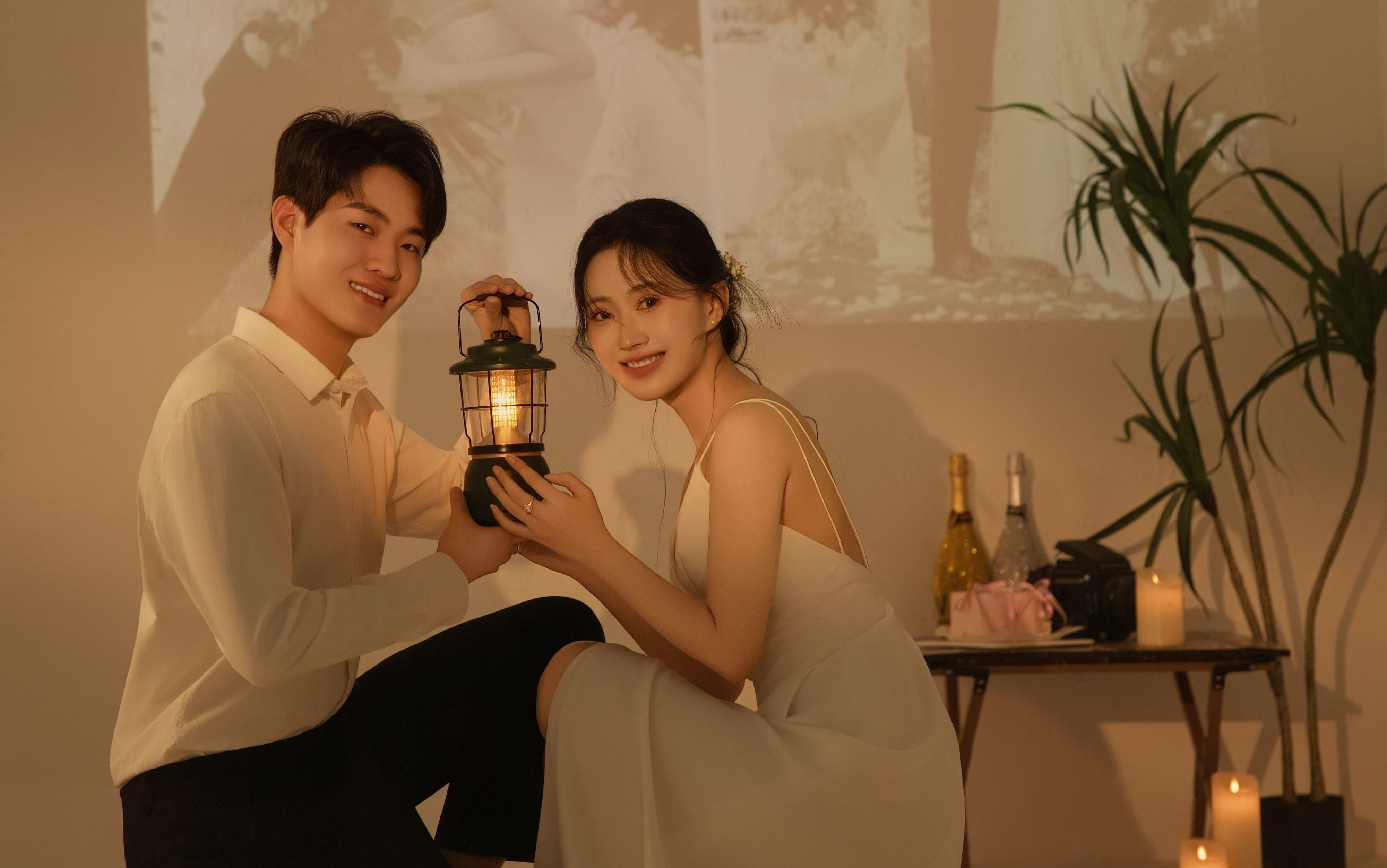 纯客片丨小众又高级的投影仪婚纱照