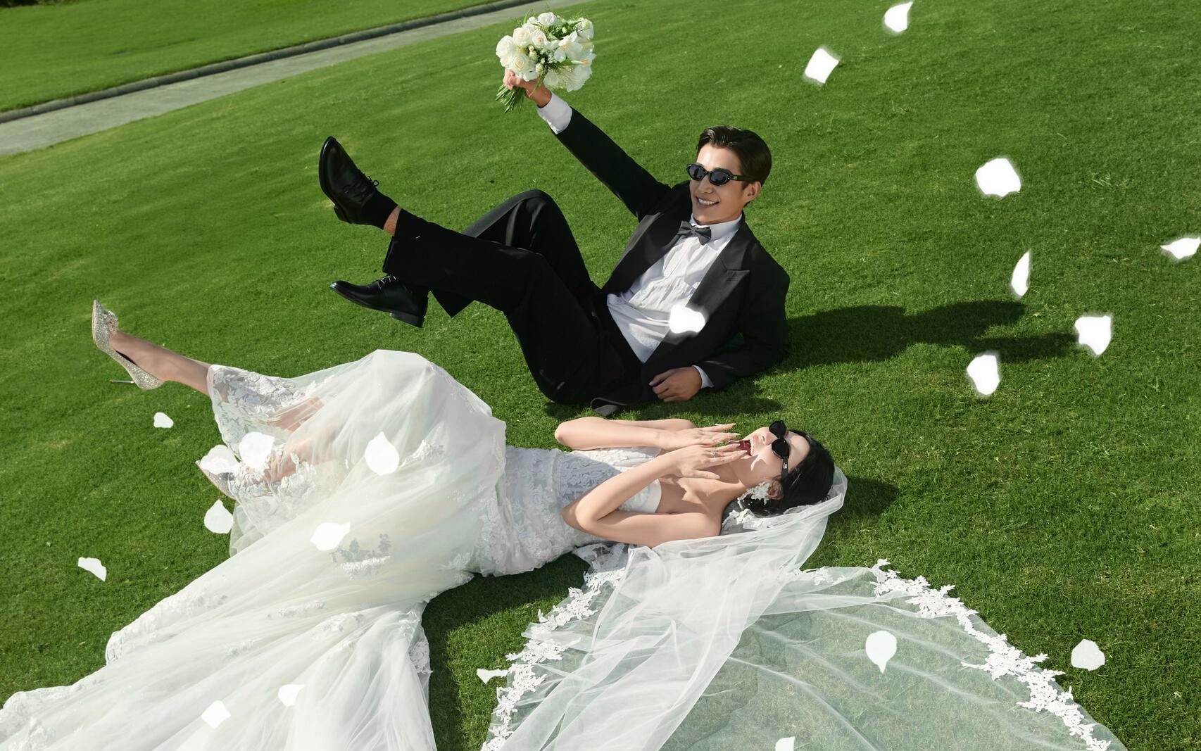 外景森系生命力婚纱照