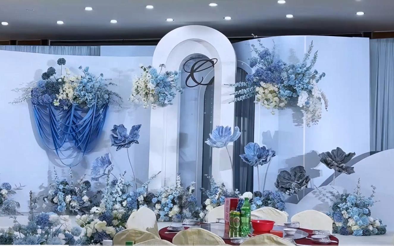 蓝色简约韩系婚礼