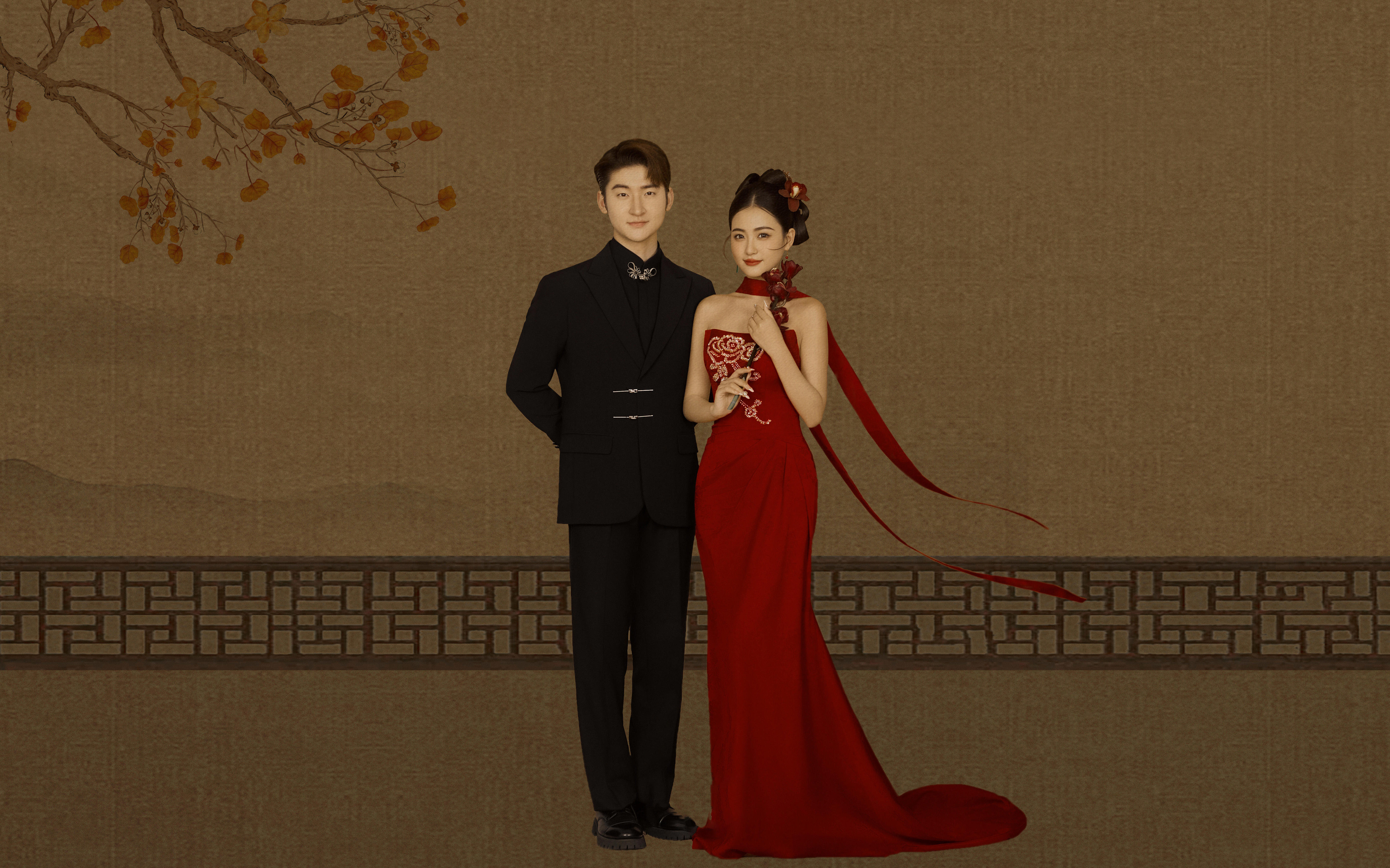 铂斐旅拍-「复古工笔丹青辞」​❤️