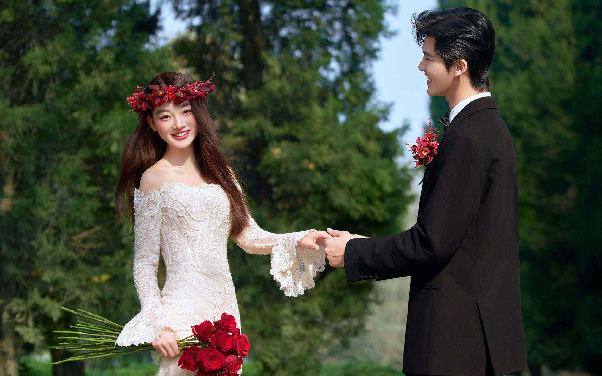 清甜年輕森系婚紗照