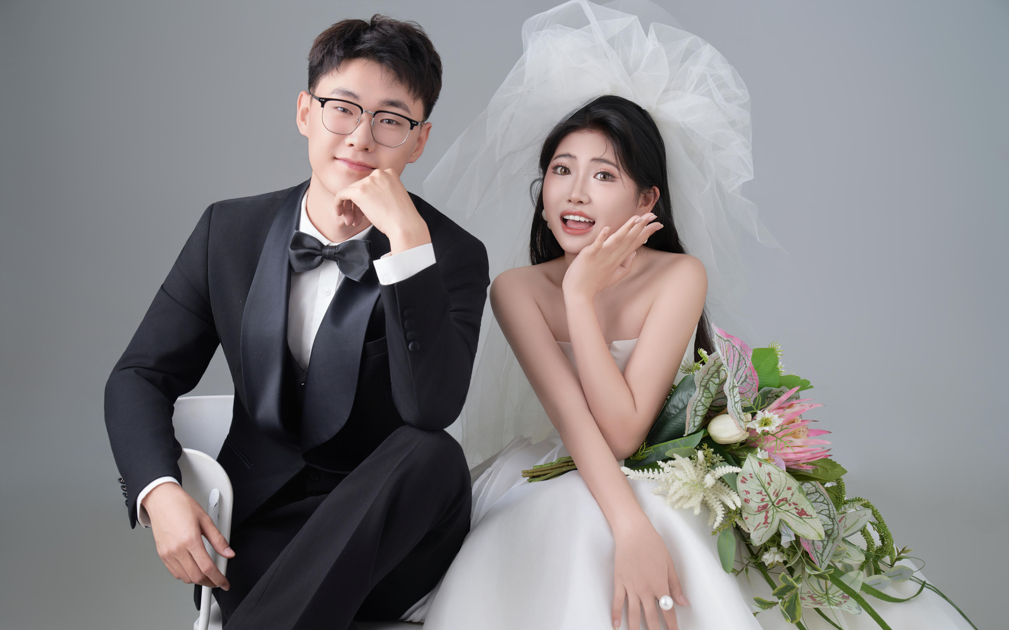 极简风婚纱照