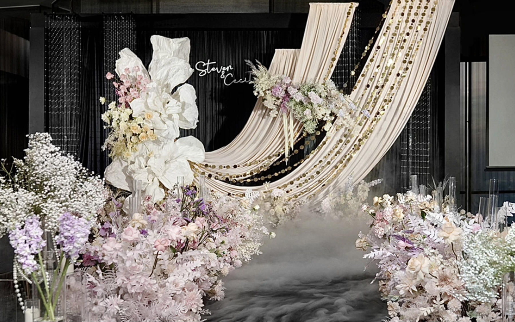 氛围感超绝的香槟色韩式婚礼 