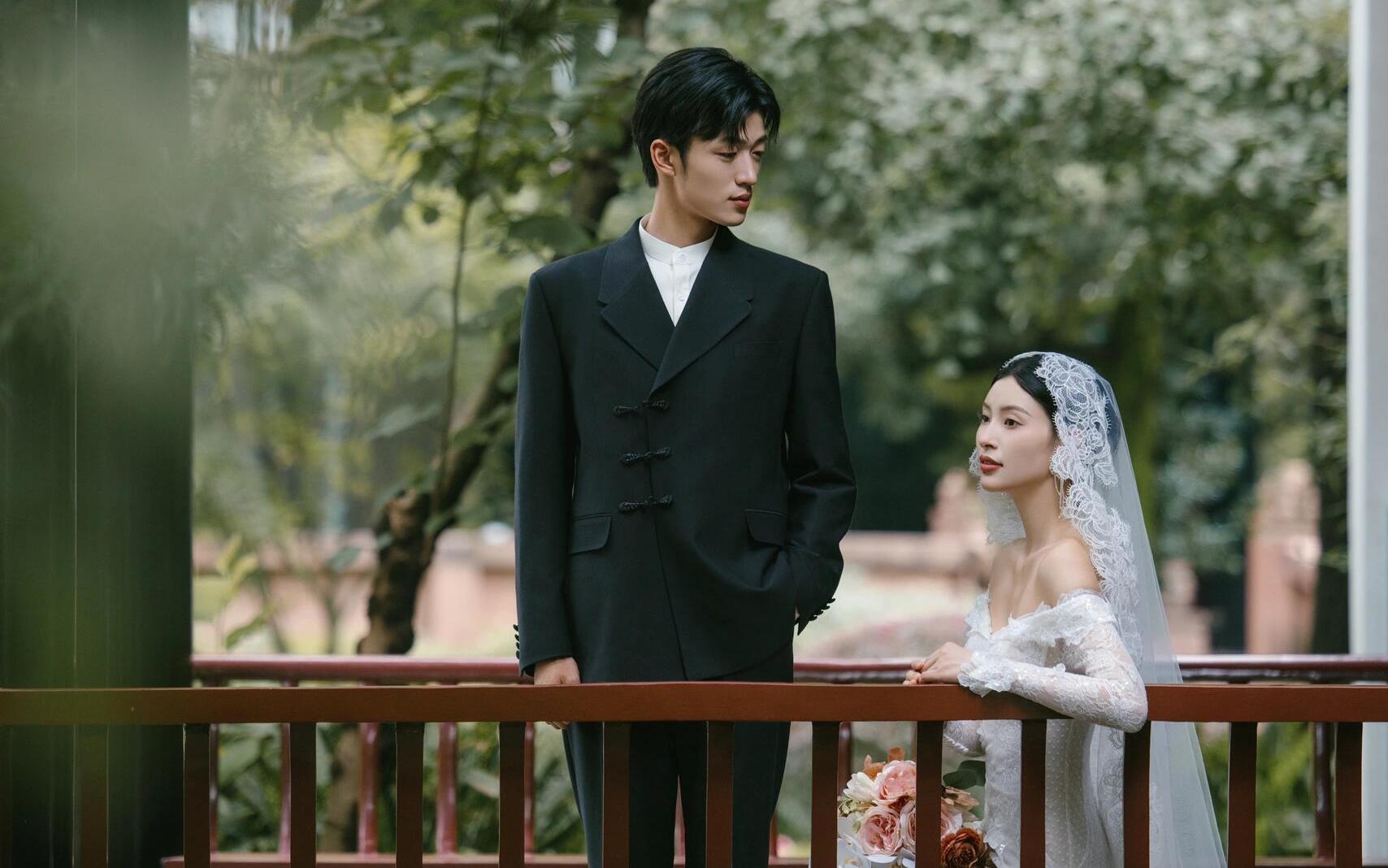 新中式园林婚纱照