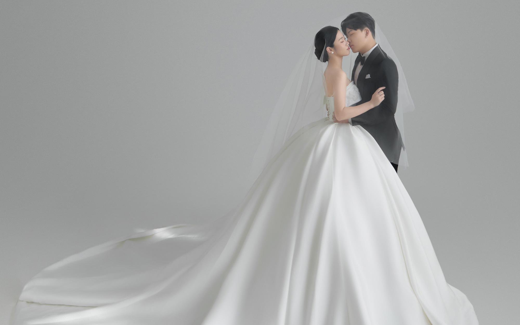 内景主仪式婚纱纯色背景系列