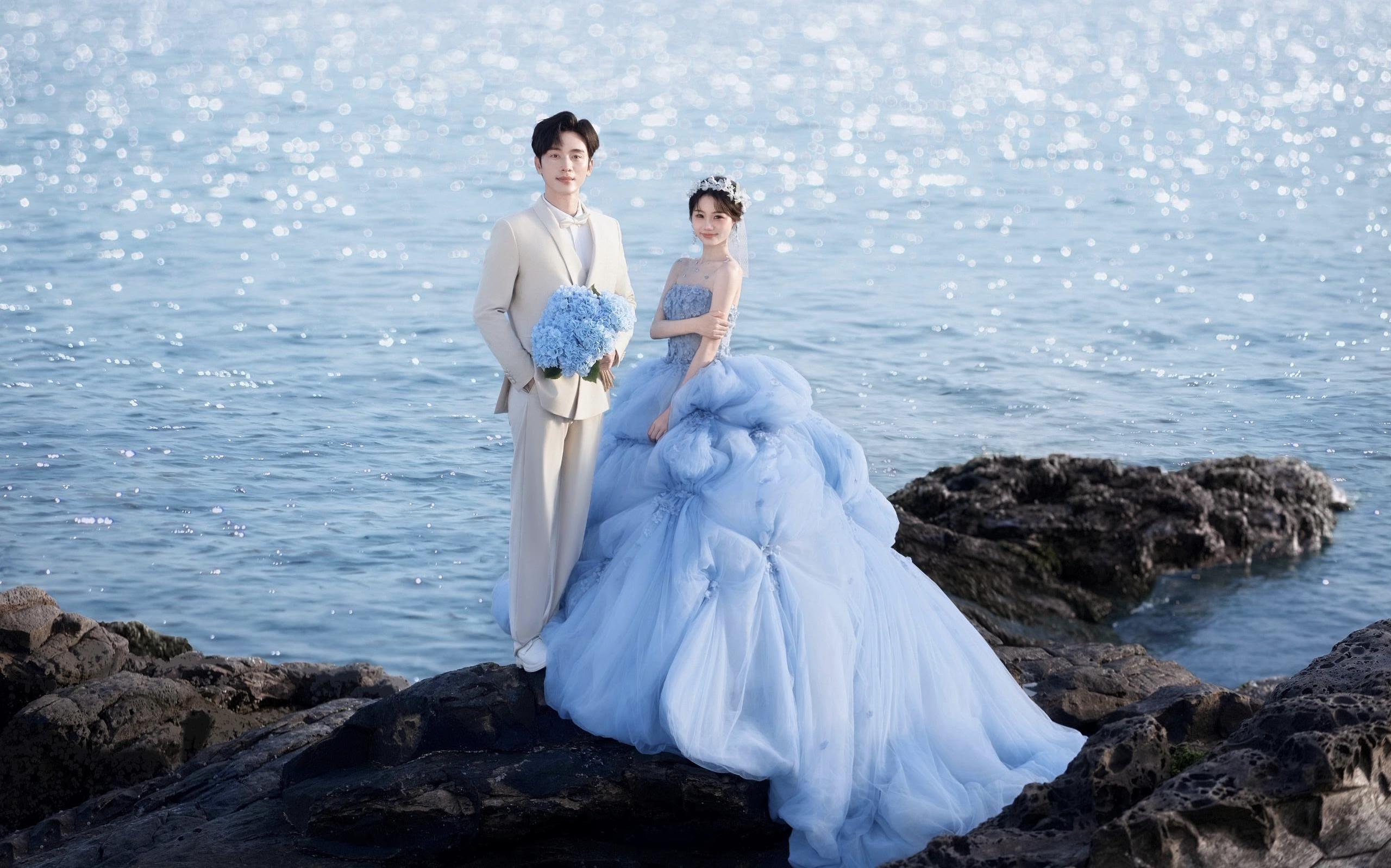 【湖邊礁石】美神降臨！太喜歡這套花神婚紗了