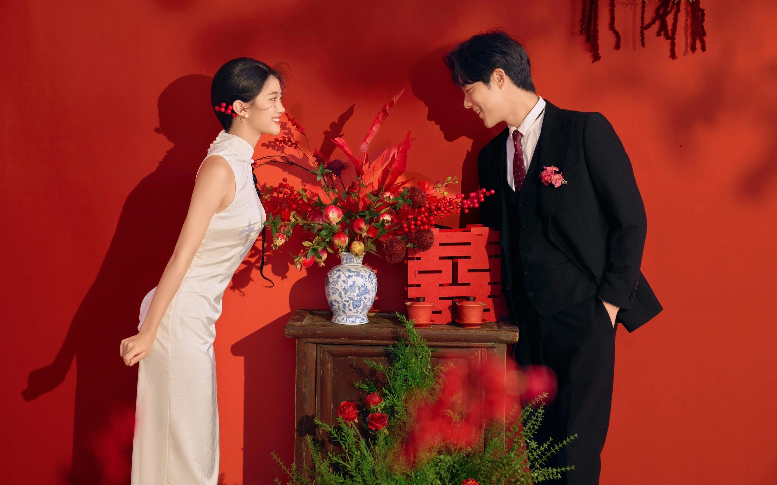 【新中式喜嫁婚纱照真的出片】