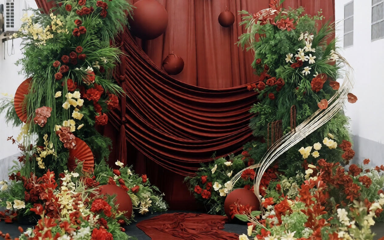 大红色森系灵动家宴