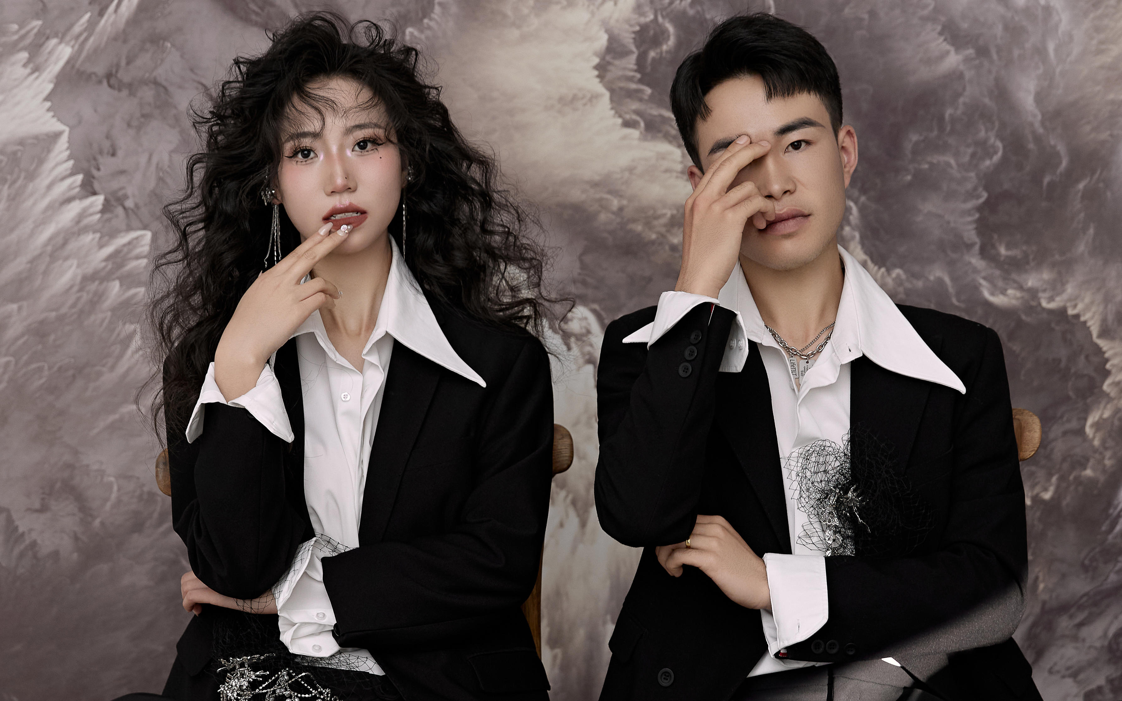 高级感爆棚的情侣西服，素人拍都好看