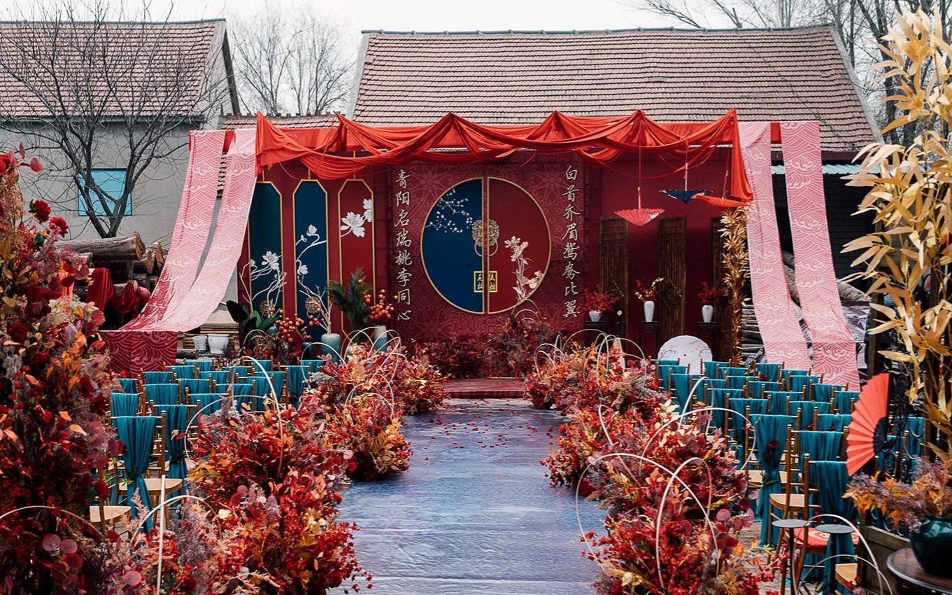 【美卡婚礼】户外庭院—传统中式婚礼现场布置