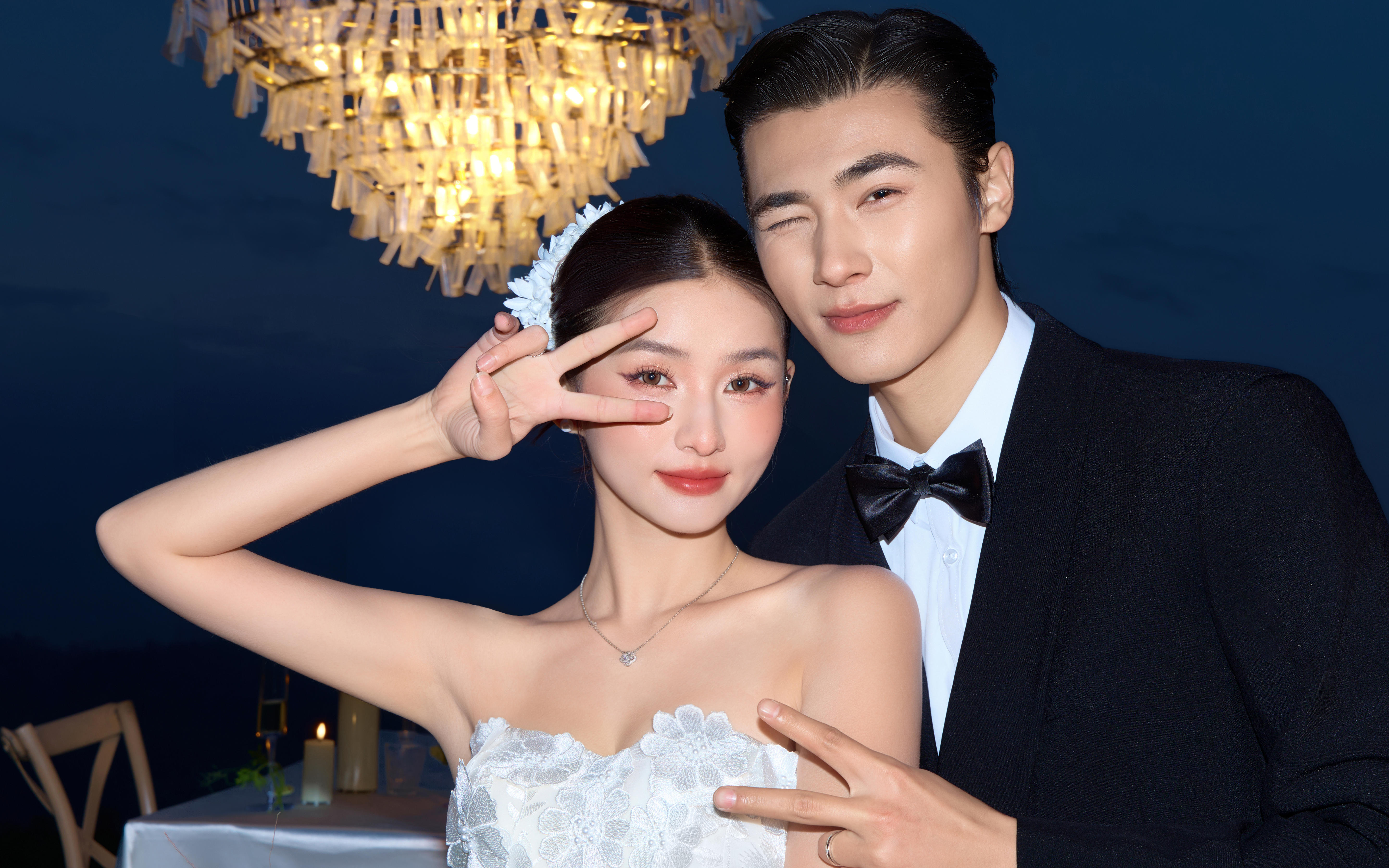 【夜景婚照】白紗搖曳山巔夜色，記錄滿分心動瞬間