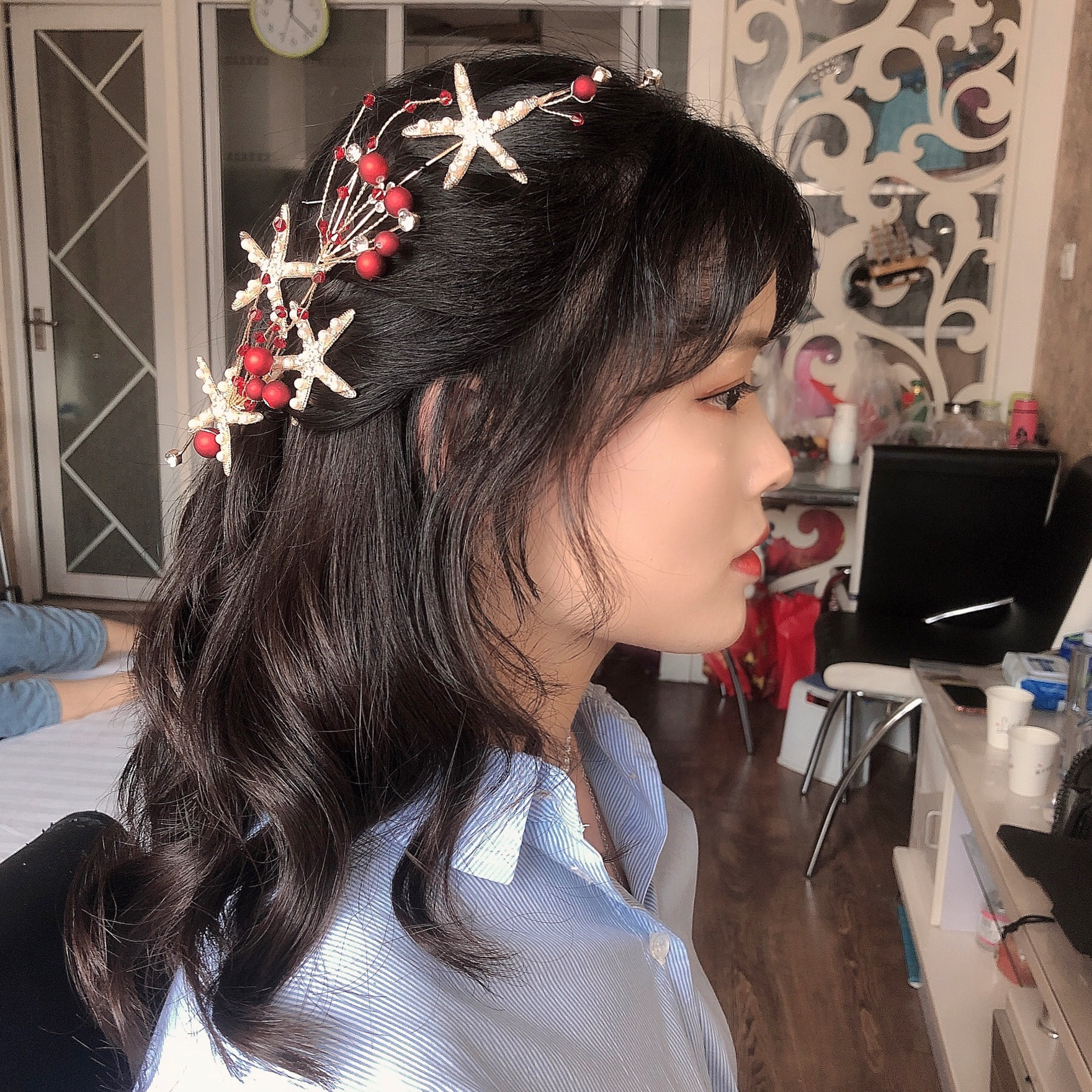 订婚晚宴回门造型  韩式气质