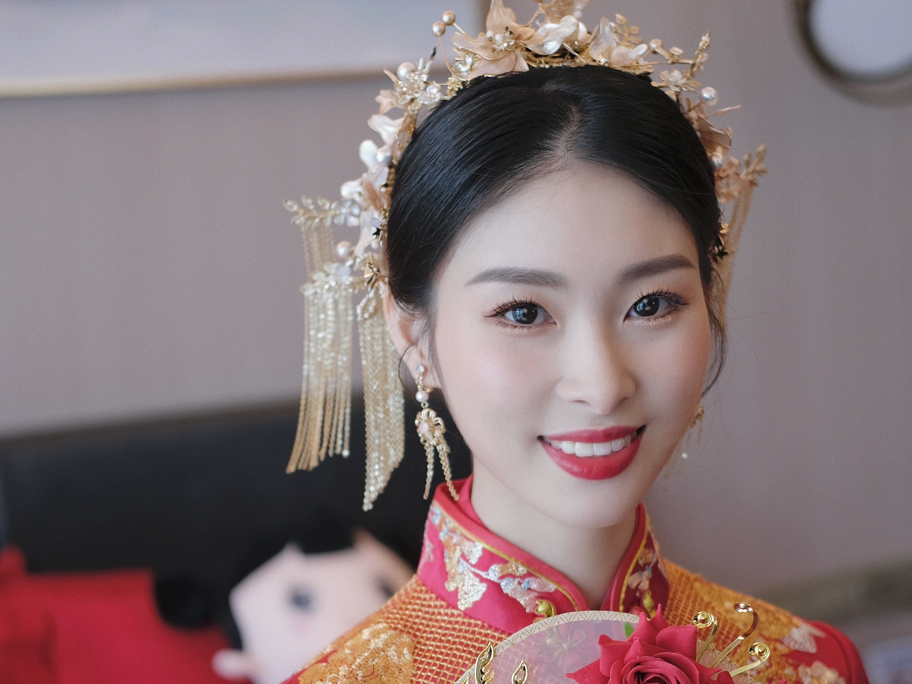 【婵蜜美学】中式新娘早妆/晚宴妆（不含跟妆）