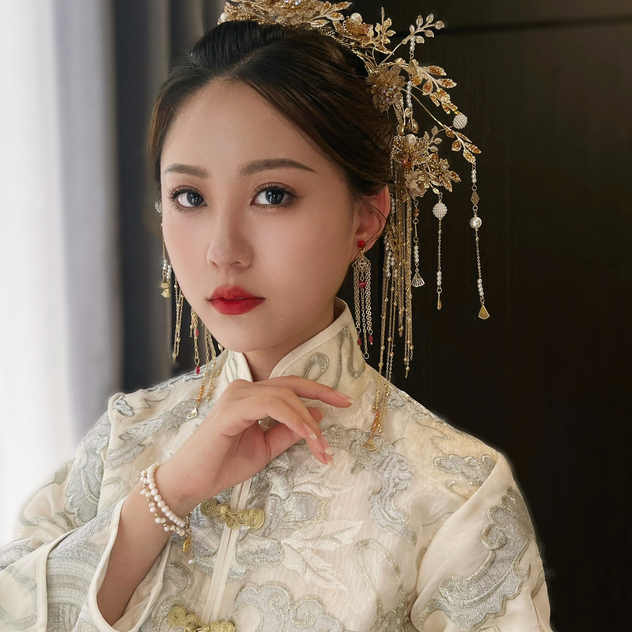 新娘造型出门造型 锦上婚礼