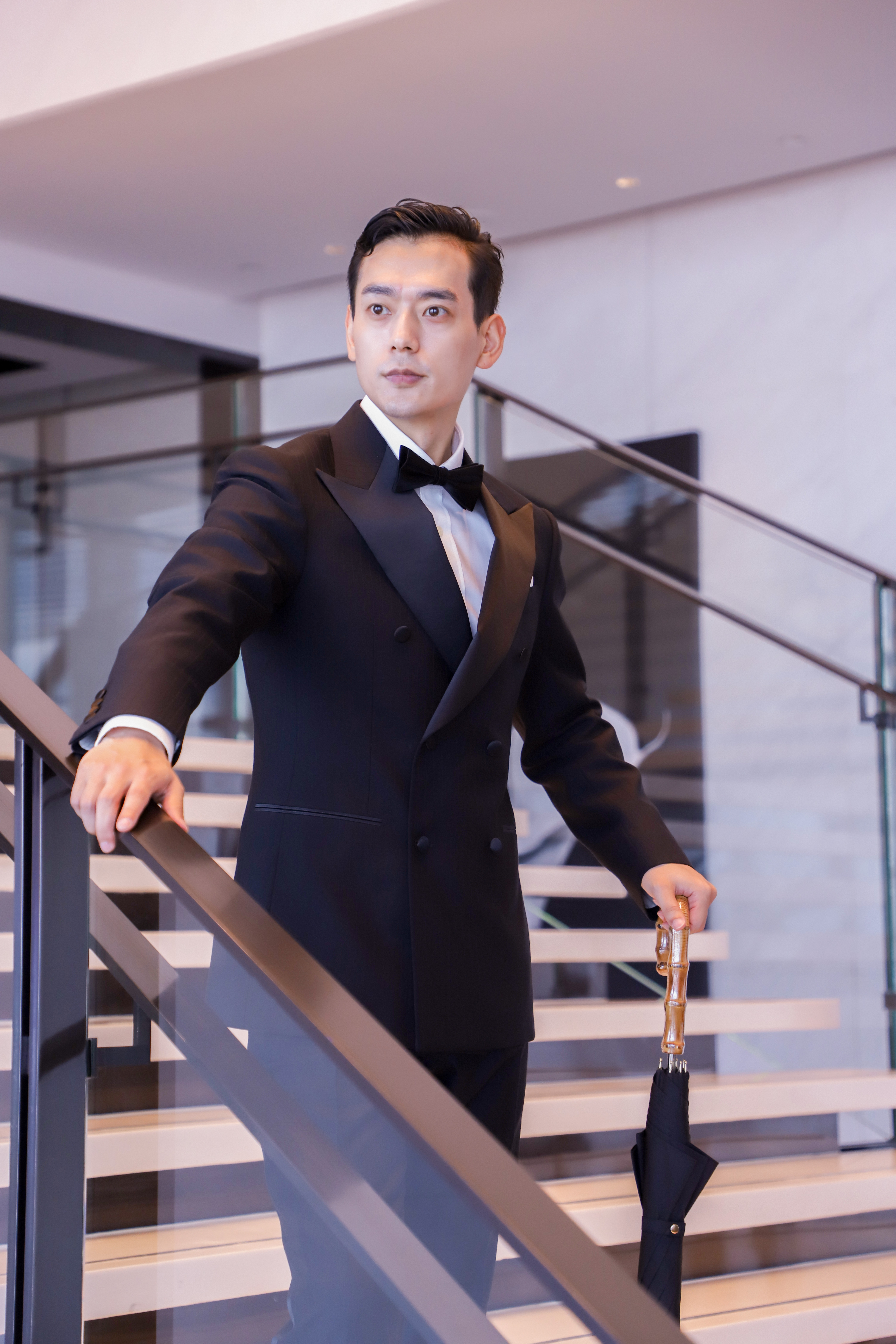 宴会礼服|婚礼礼服|黑色戗驳头礼