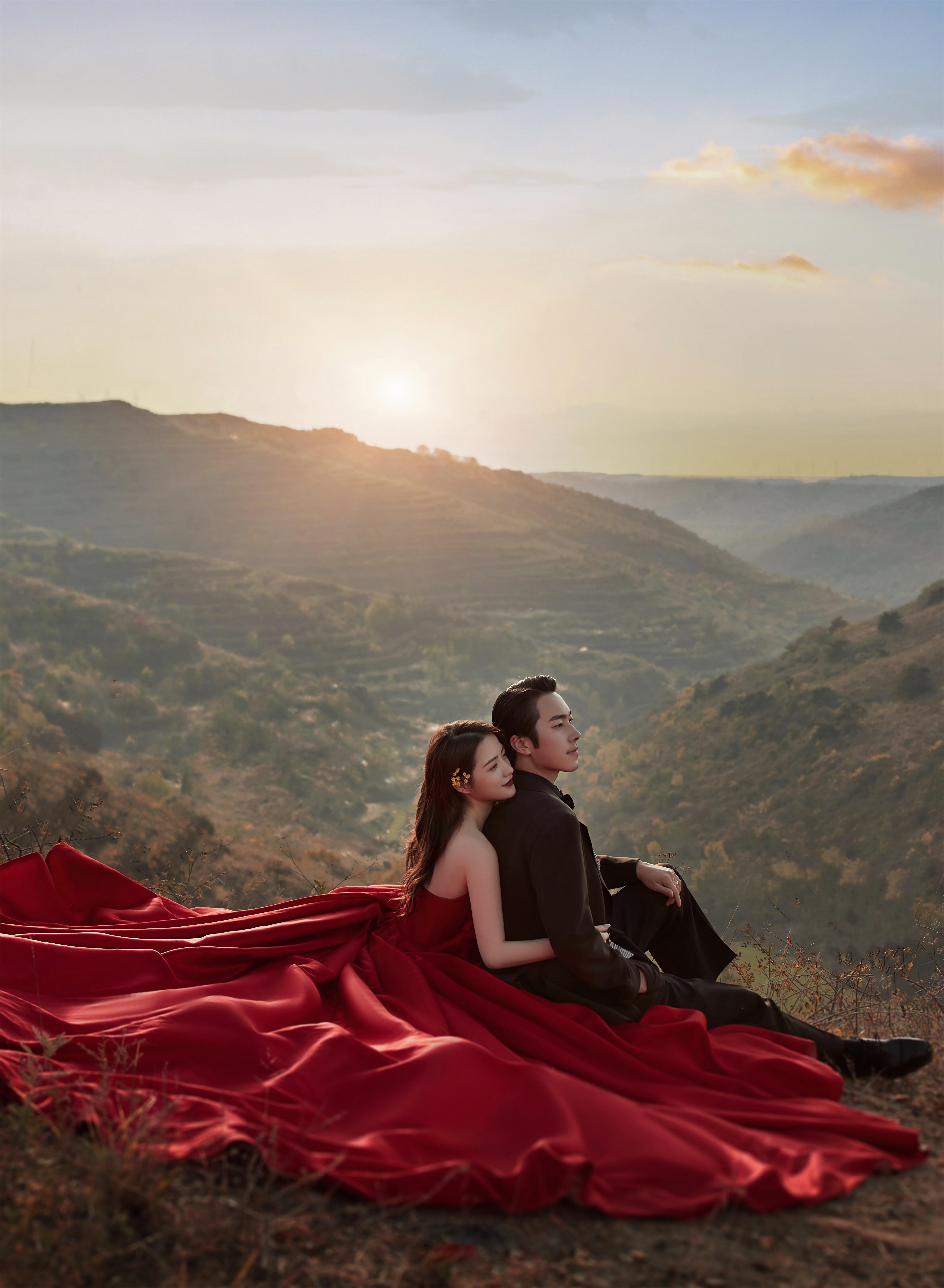 高级又大气的山景婚纱照