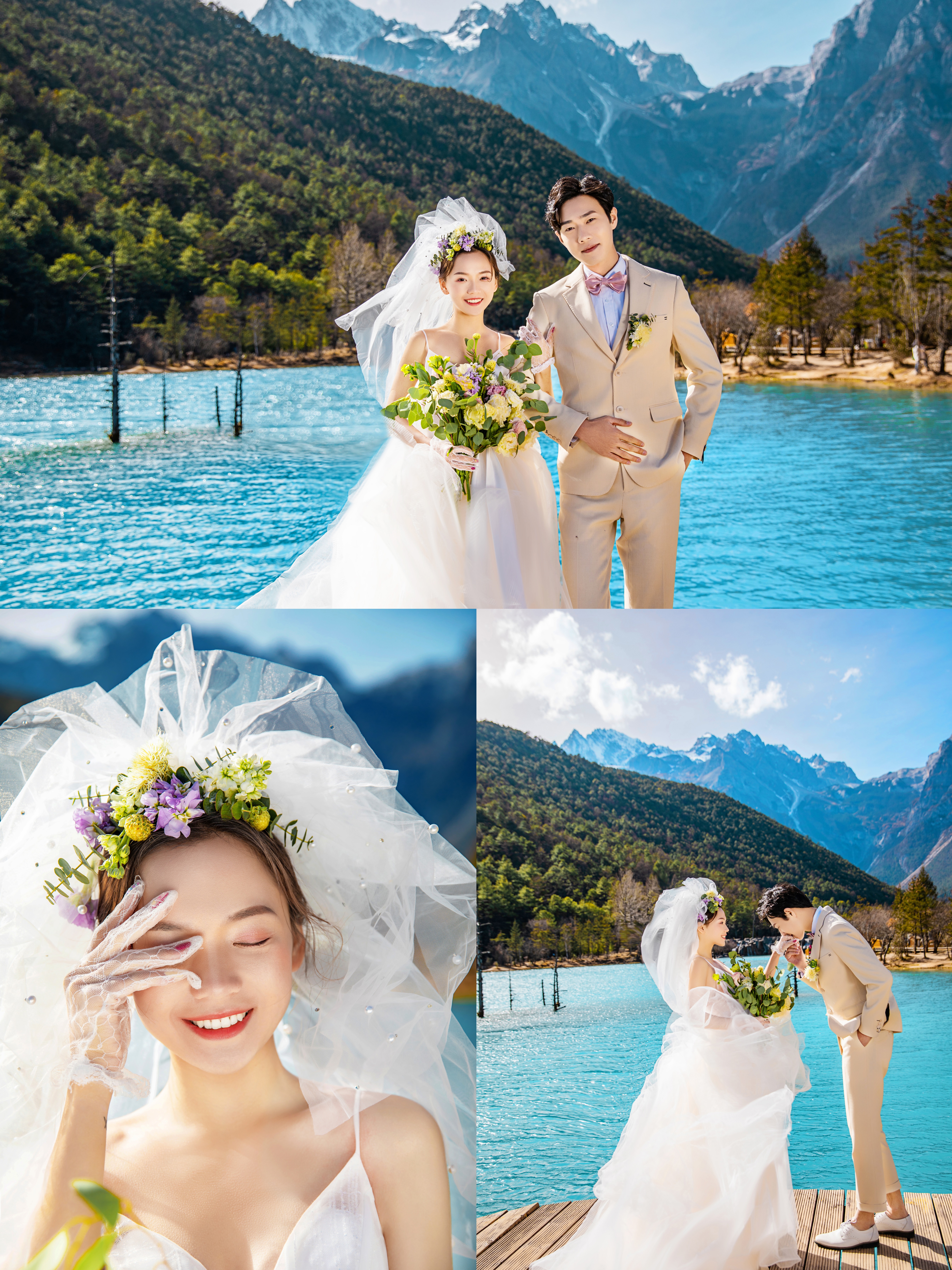 蓝月谷婚照|丽江高性价比/清新森系/出片率绝绝子