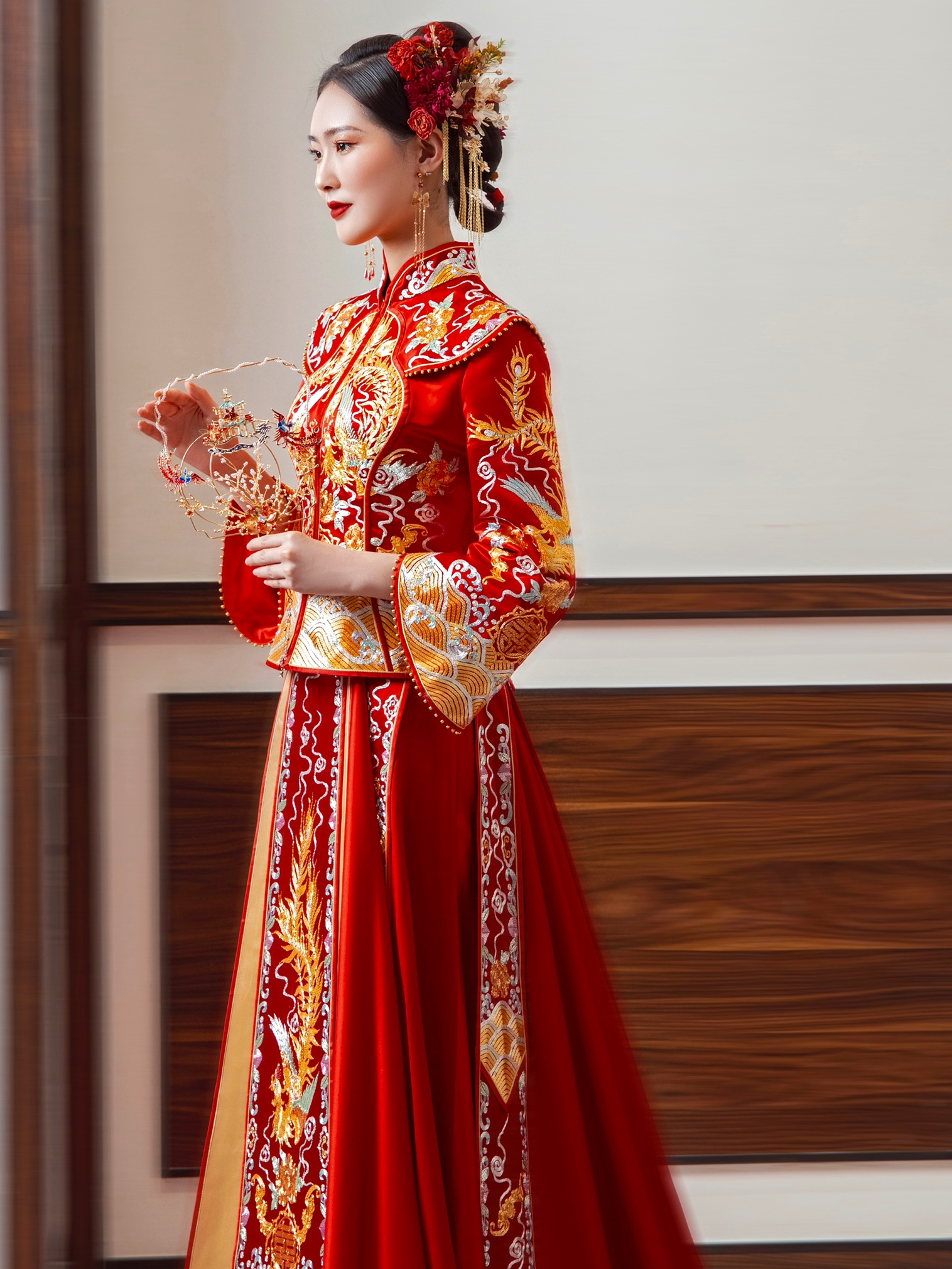台湾布蕾丝梦幻公主系列定制婚纱+礼服+婚纱3件套