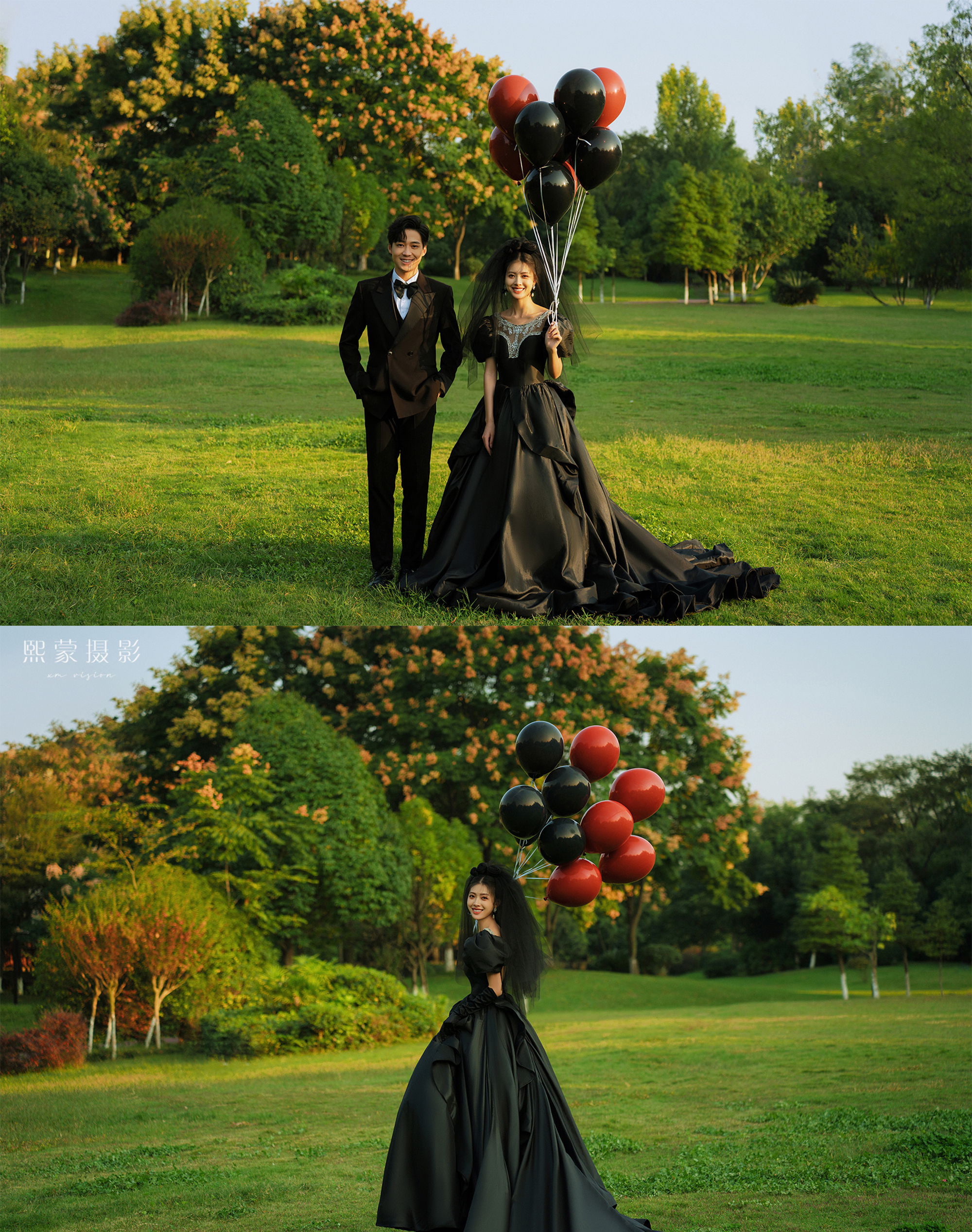 哇！超治愈又情绪感十足的黑纱婚纱照