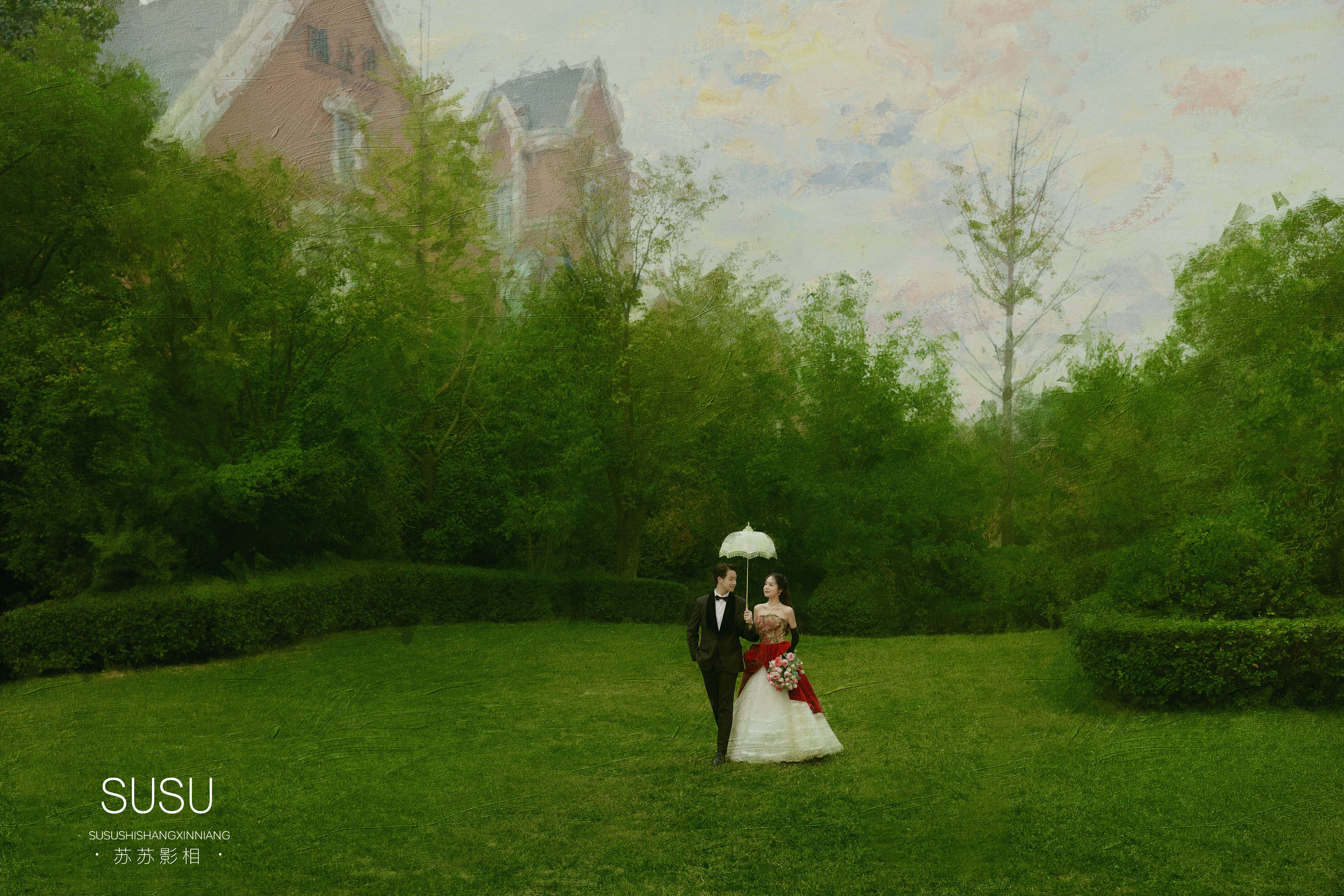 看一眼就喜欢的法式婚纱照