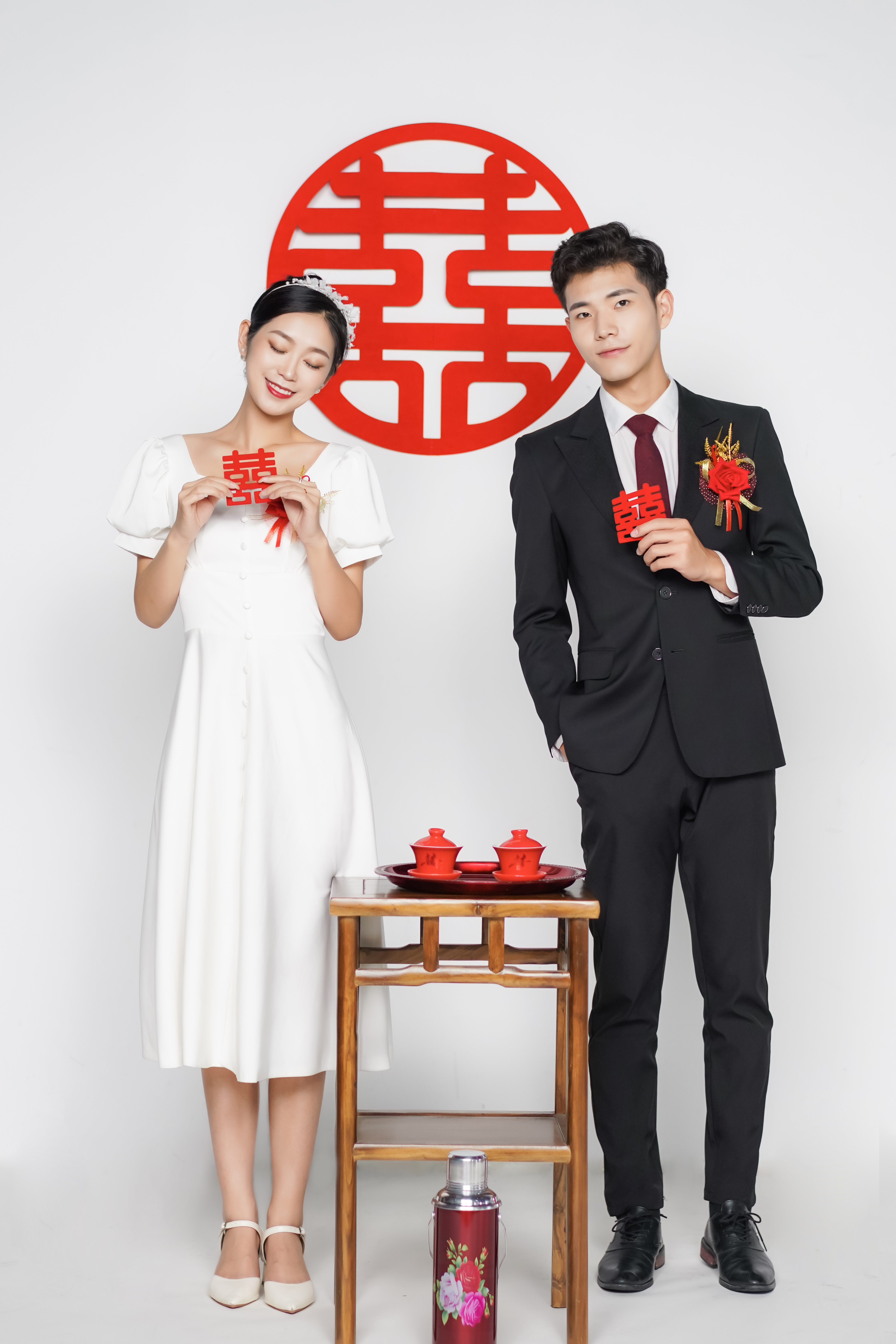 中式喜嫁室内1景+室外1景+精修30+底片200