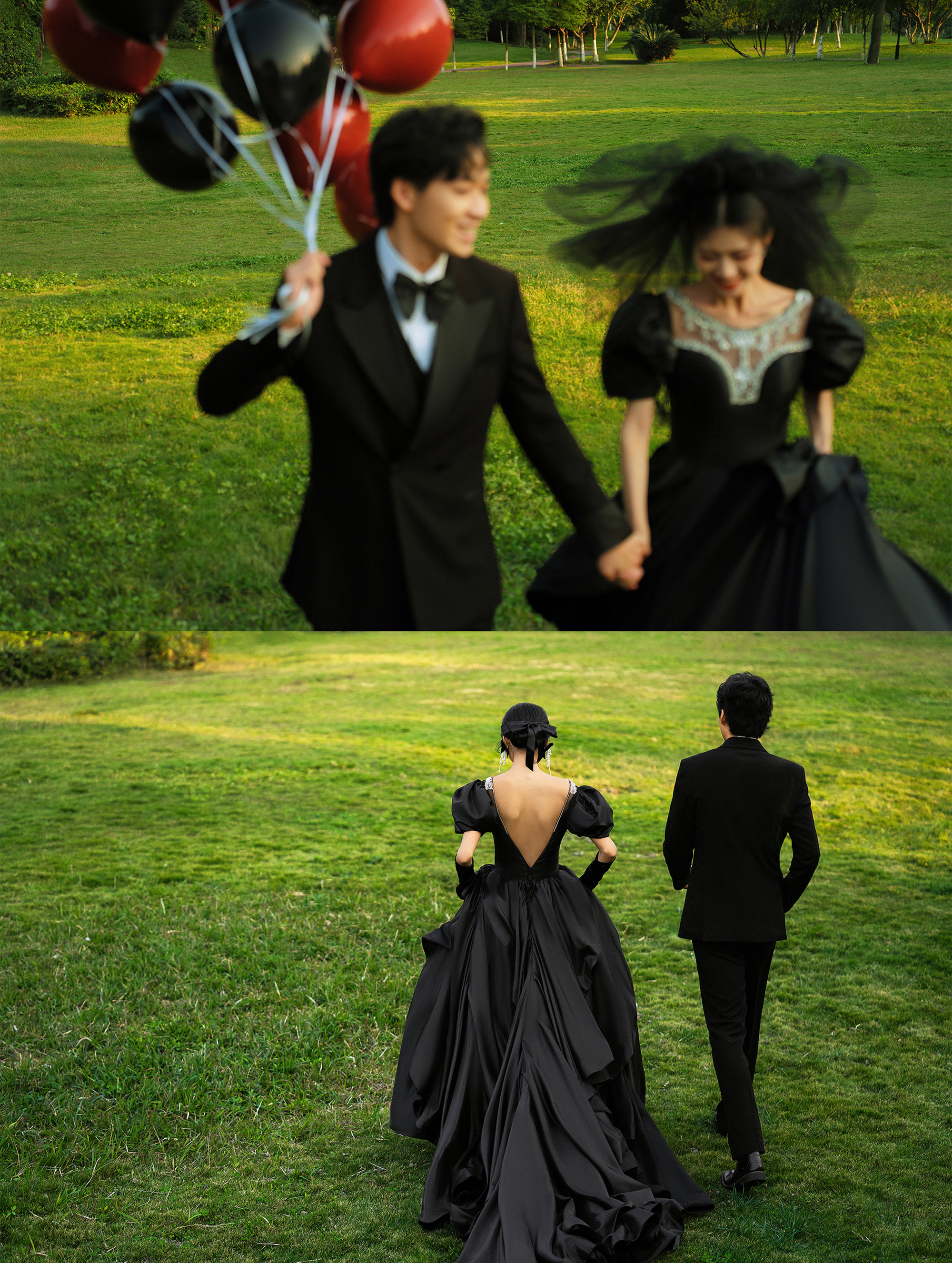 哇！超治愈又情绪感十足的黑纱婚纱照