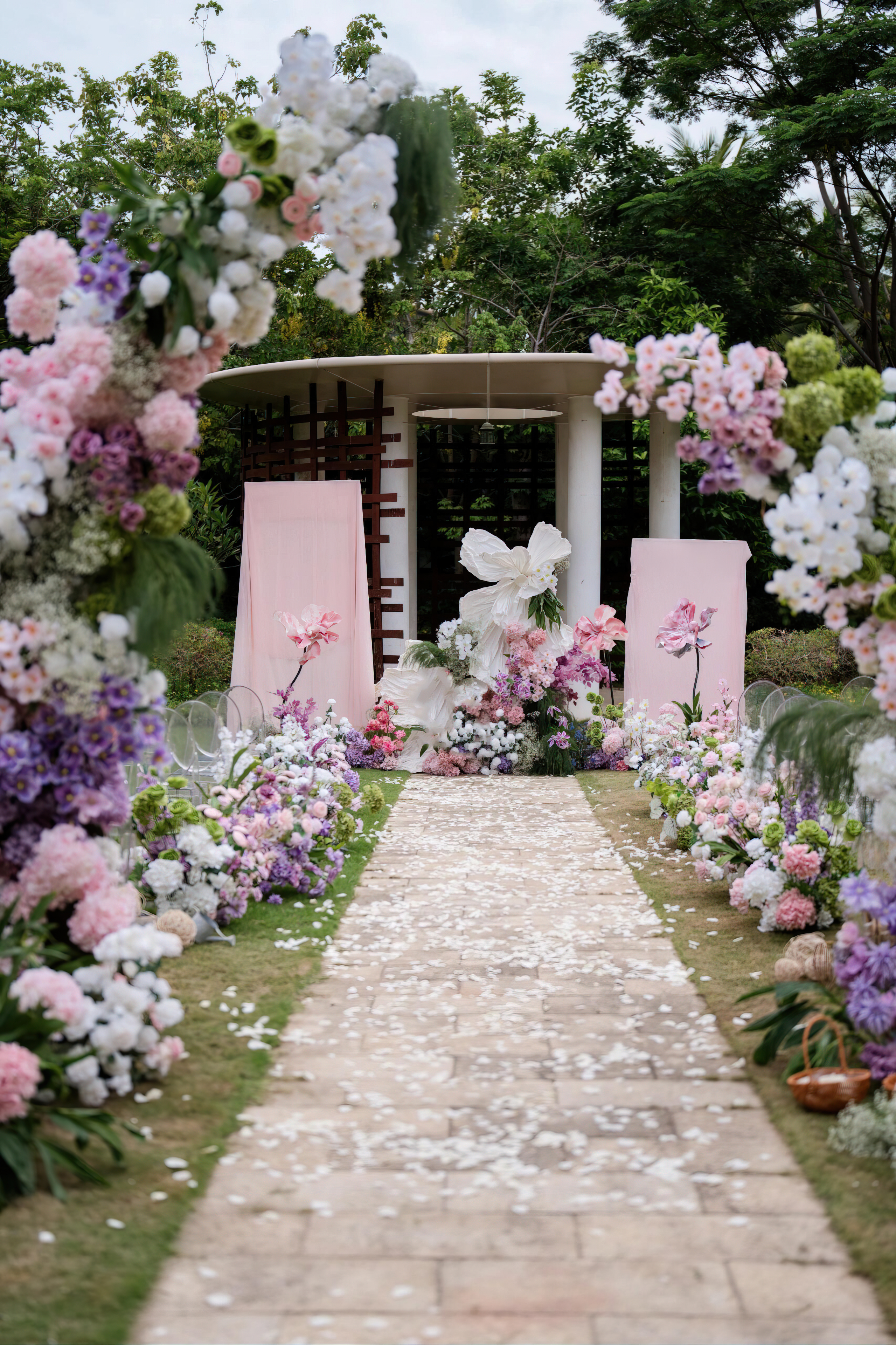 《花影》户外粉紫色婚礼