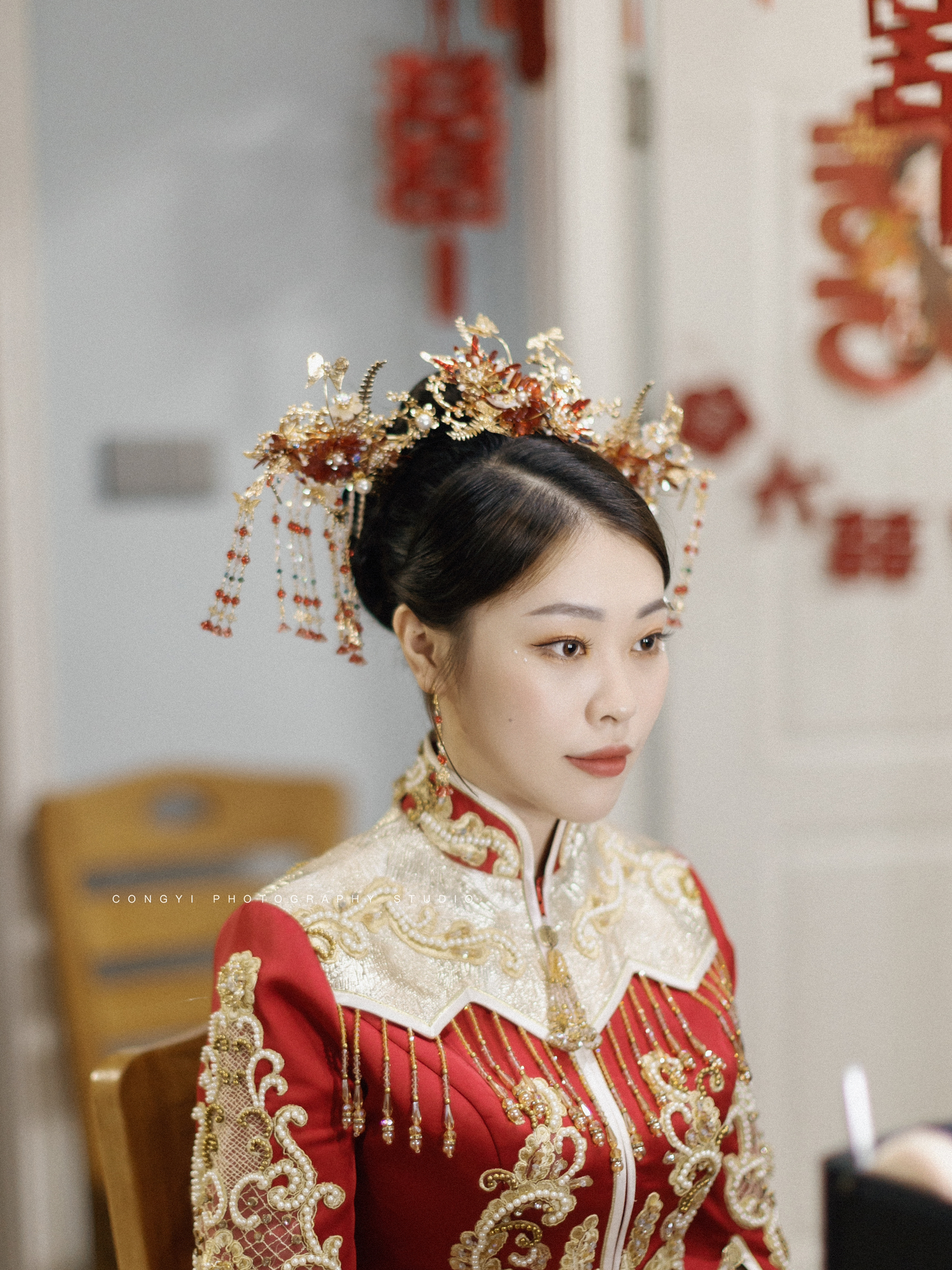福州三明新娘跟妆中式接亲造型
